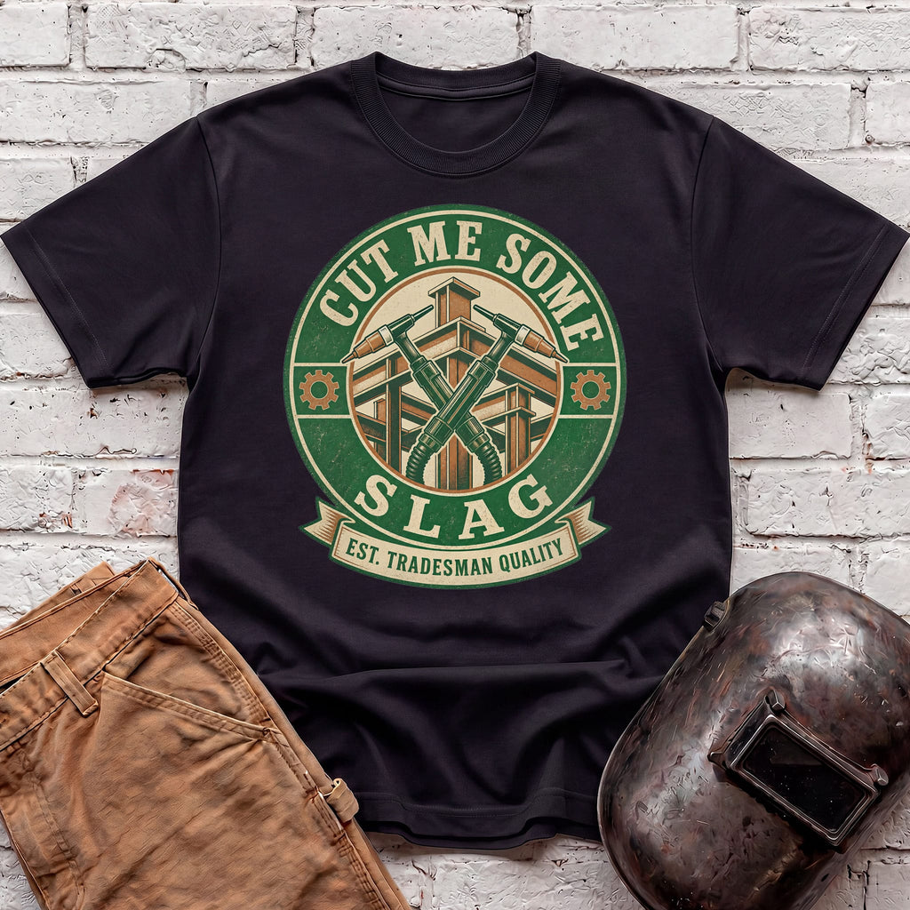 Cut Me Some Slag badge T-shirt