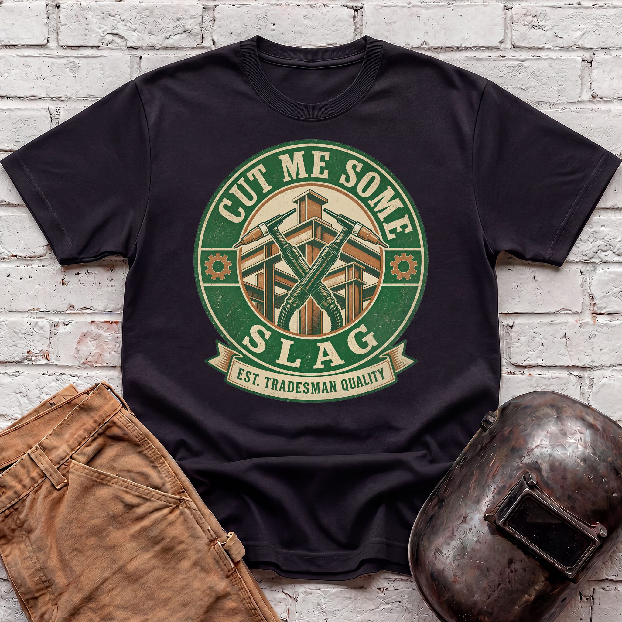 Cut Me Some Slag badge T-shirt