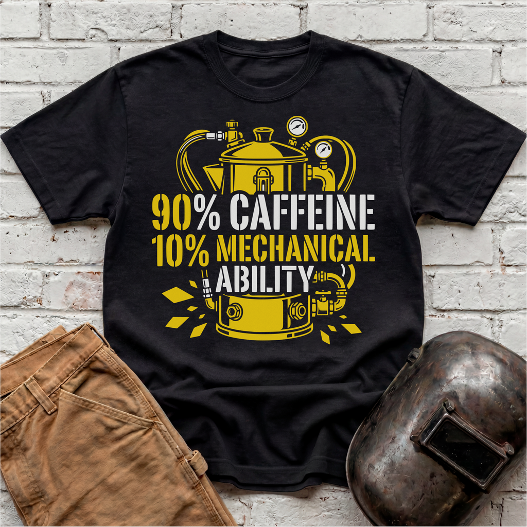 90% Caffeine 10% Mechanical Ability T-shirt