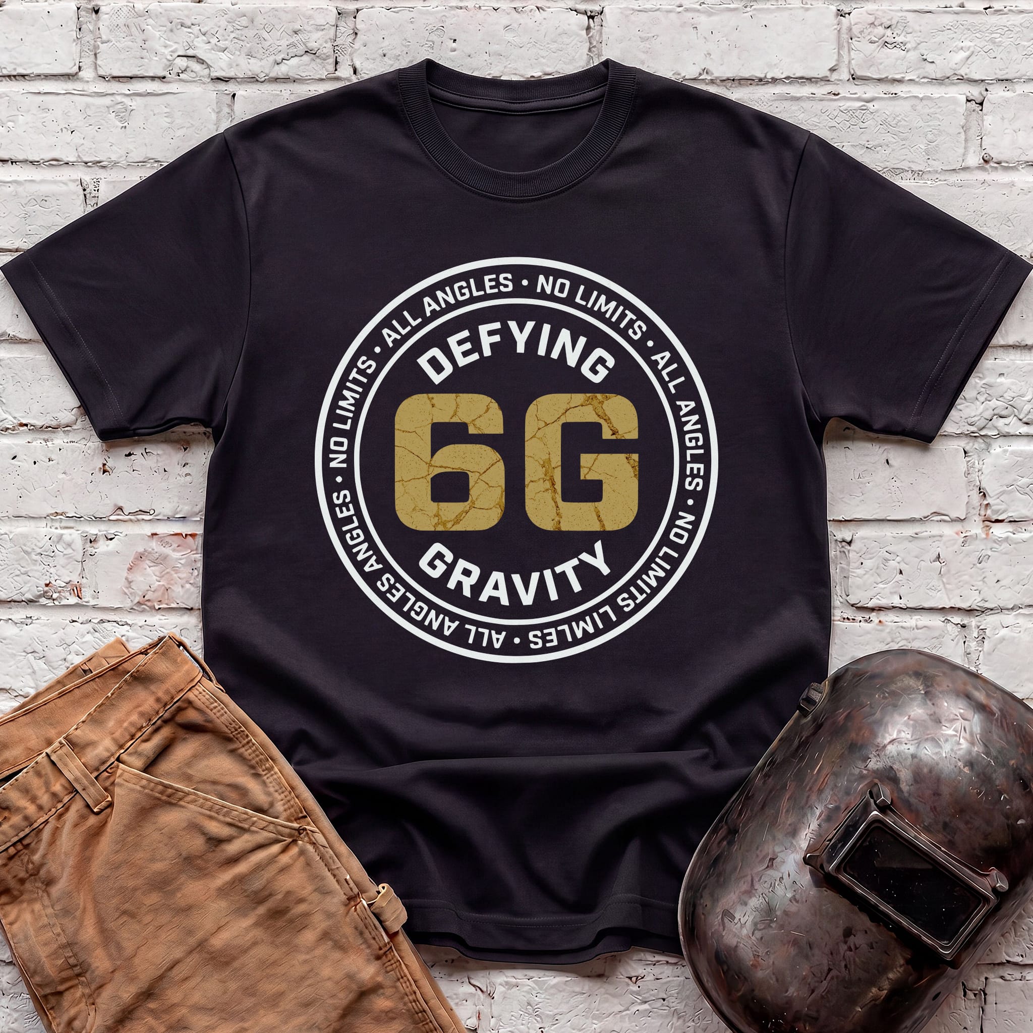 6G ALL ANGLES NO LIMITS DEFYING GRAVITY Badge T-shirt