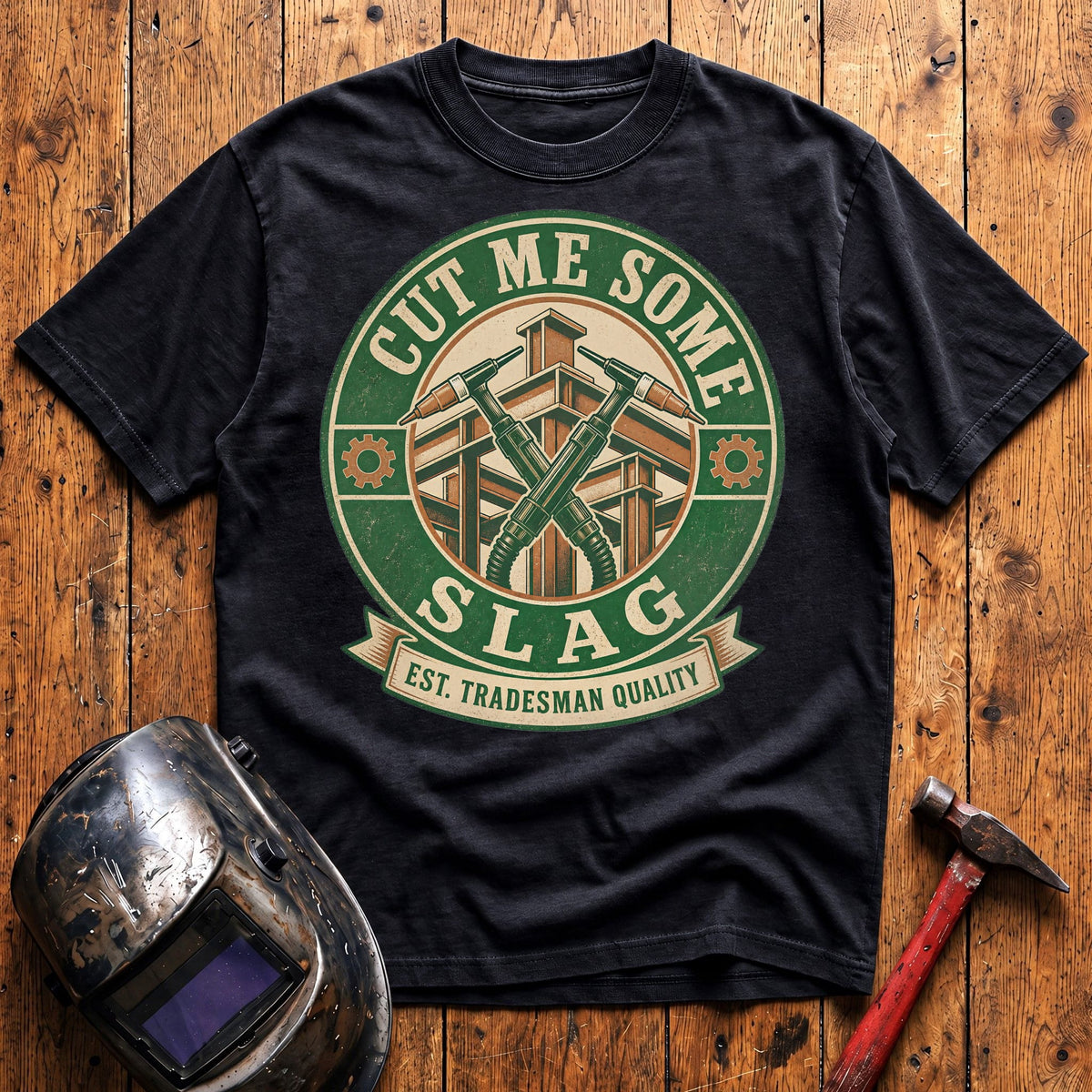 Cut Me Some Slag badge T-shirt