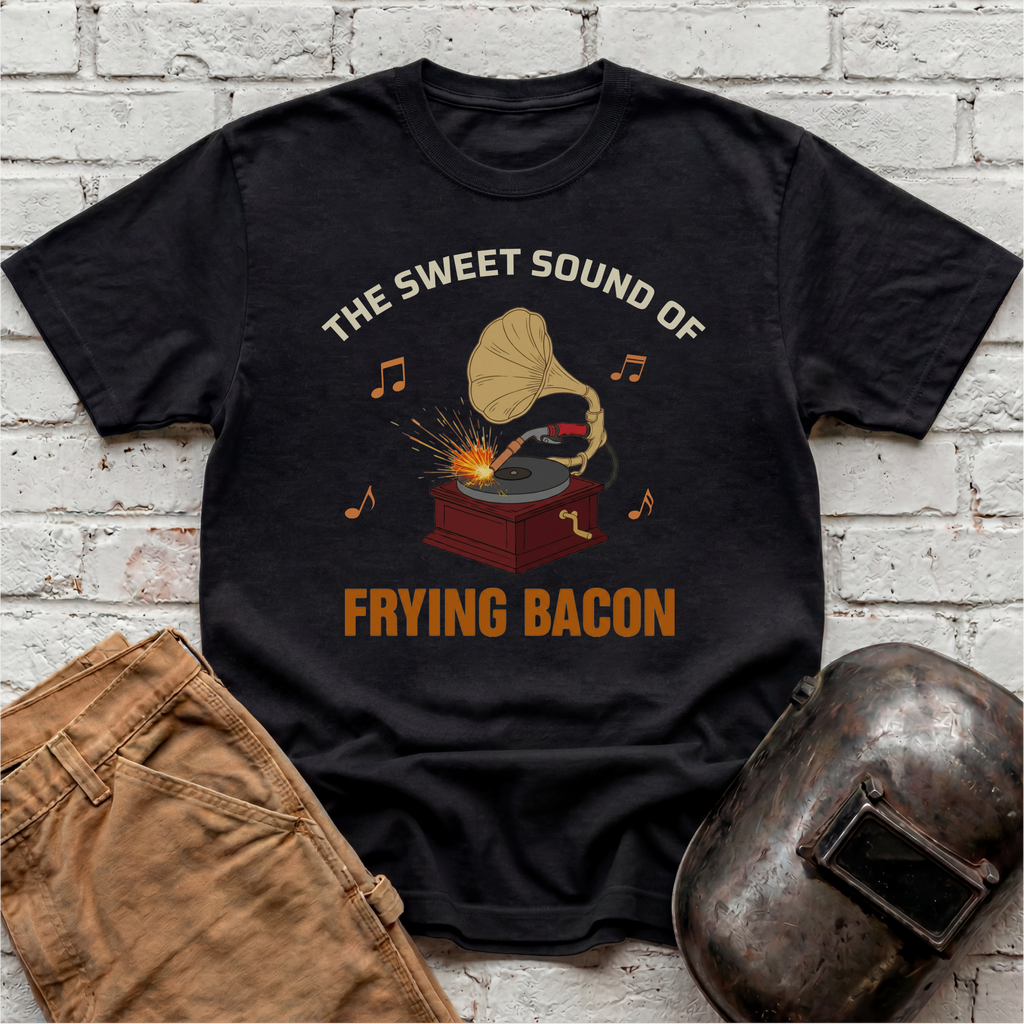 Gramophone Frying Bacon T-shirt
