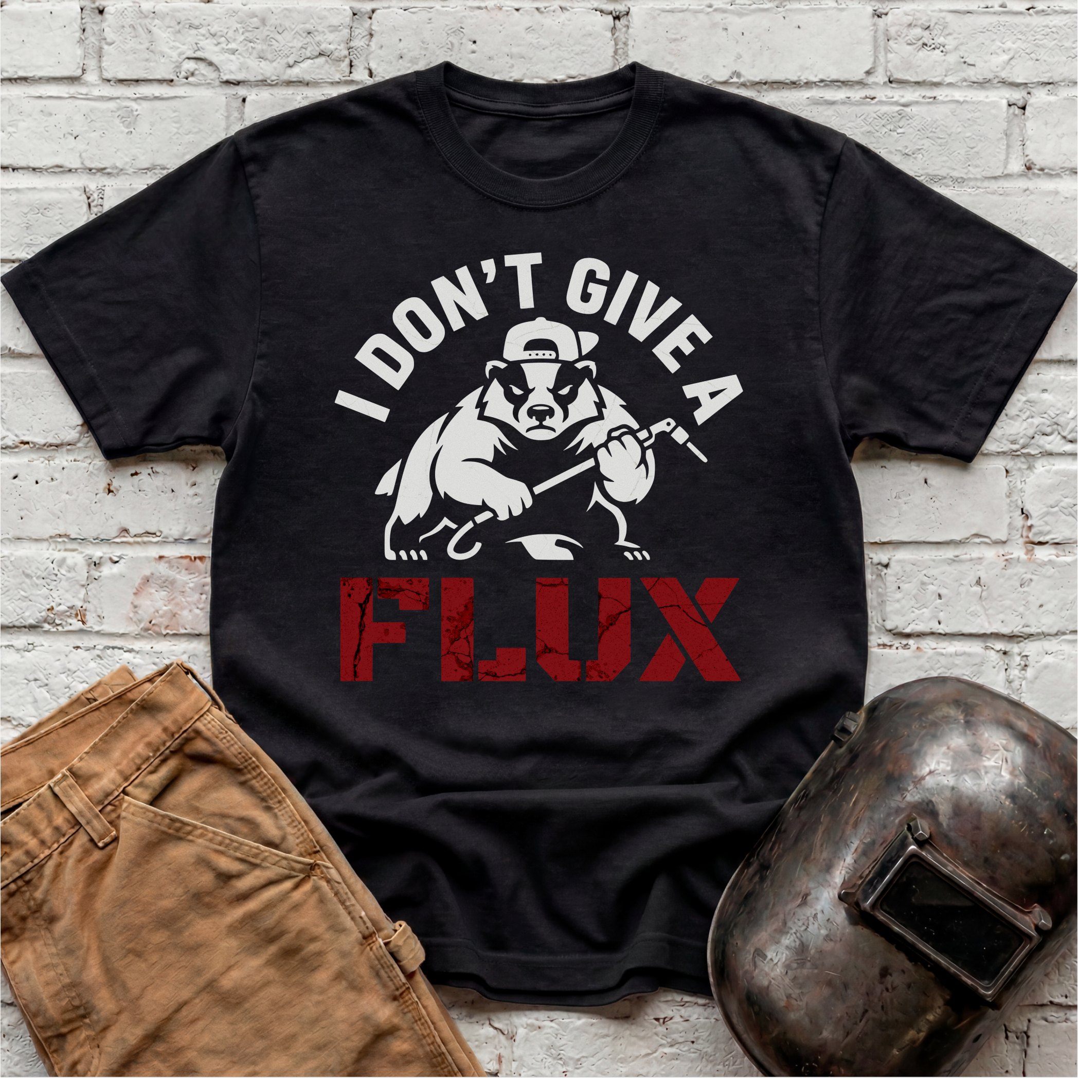 I DON'T GIVE A FLUX badger T-shirt