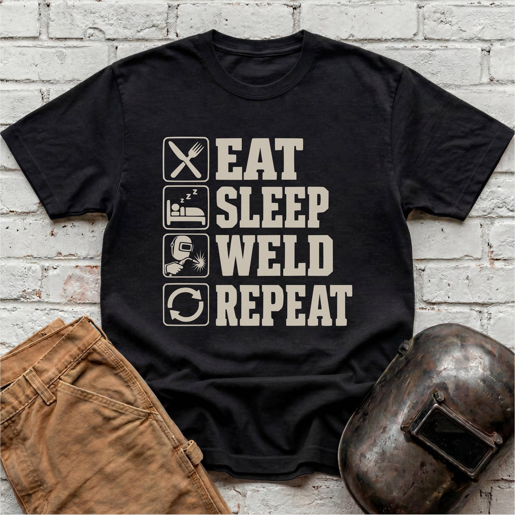 Eat. Sleep. WELD. Repeat. T-shirt