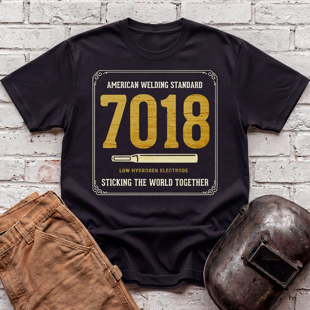 Sticking world with 7018 T-shirt