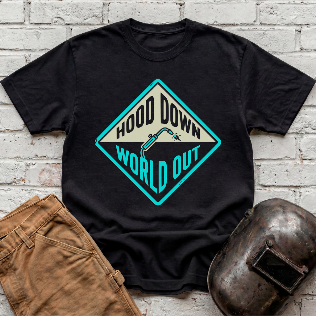 HOOD DOWN WORLD OUT T-shirt