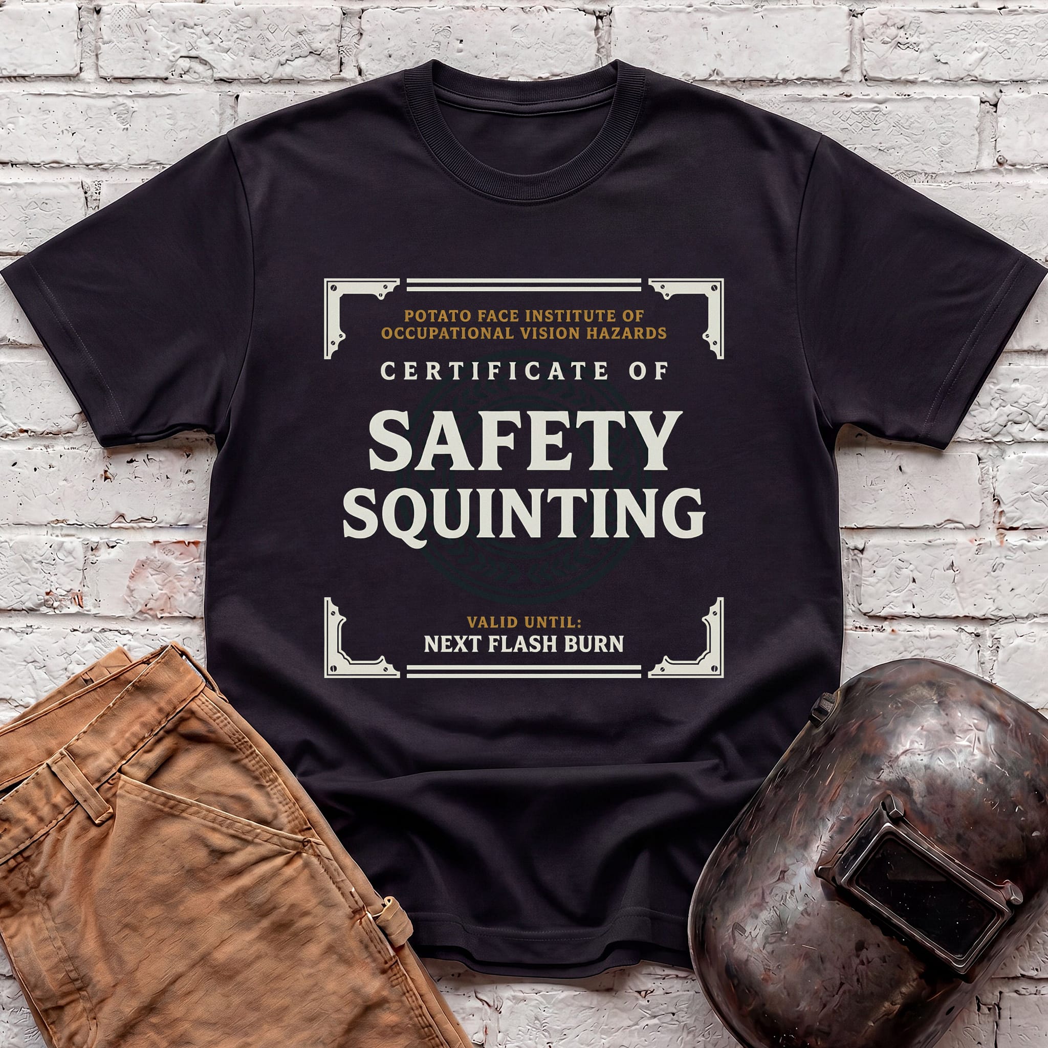 SAFETY SQUINTING certificate T-shirt