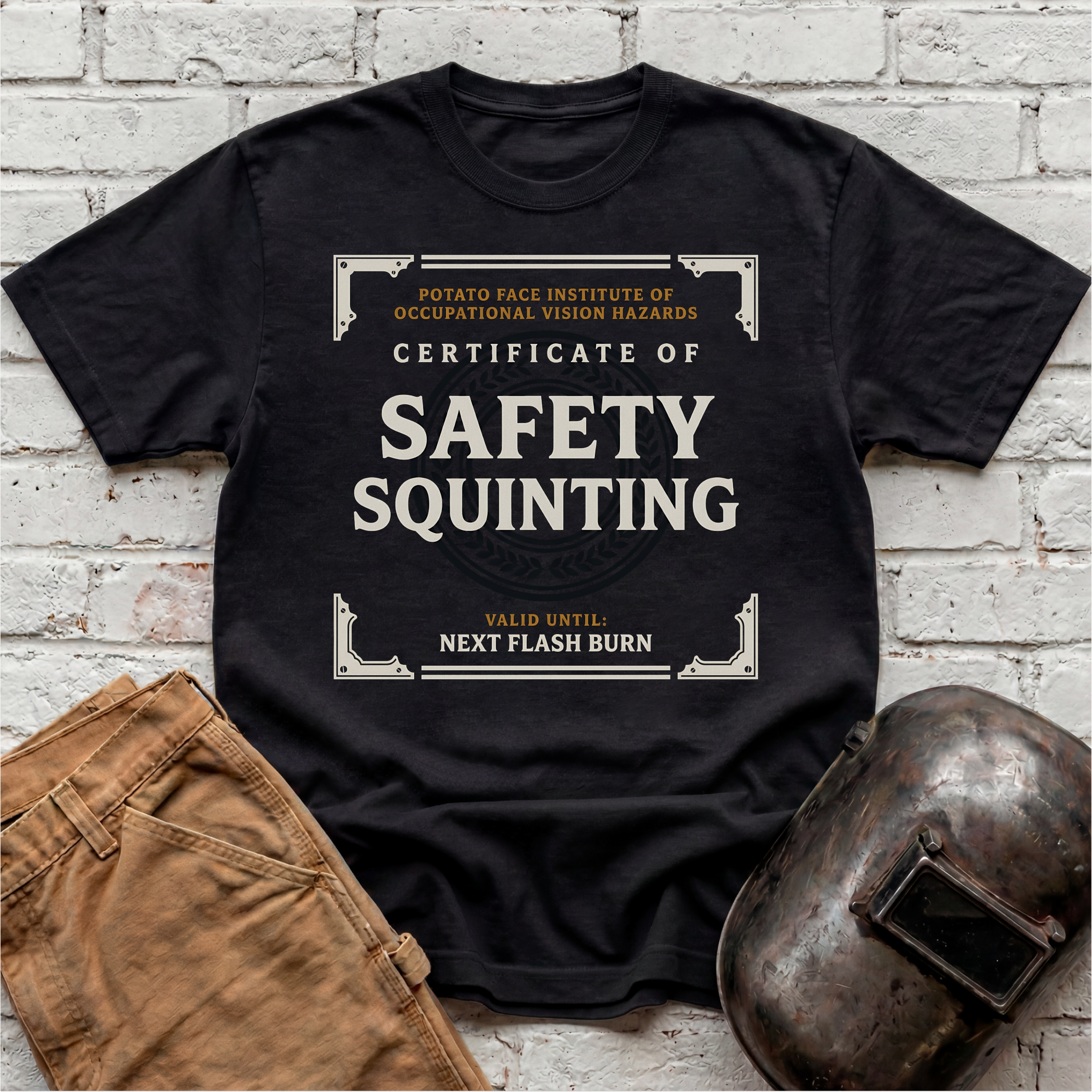 SAFETY SQUINTING certificate T-shirt