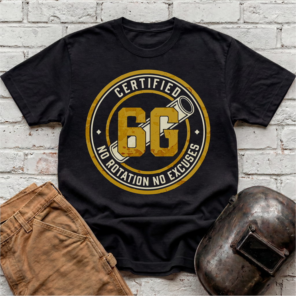 6G NO ROTATION NO EXCUSES Badge T-shirt