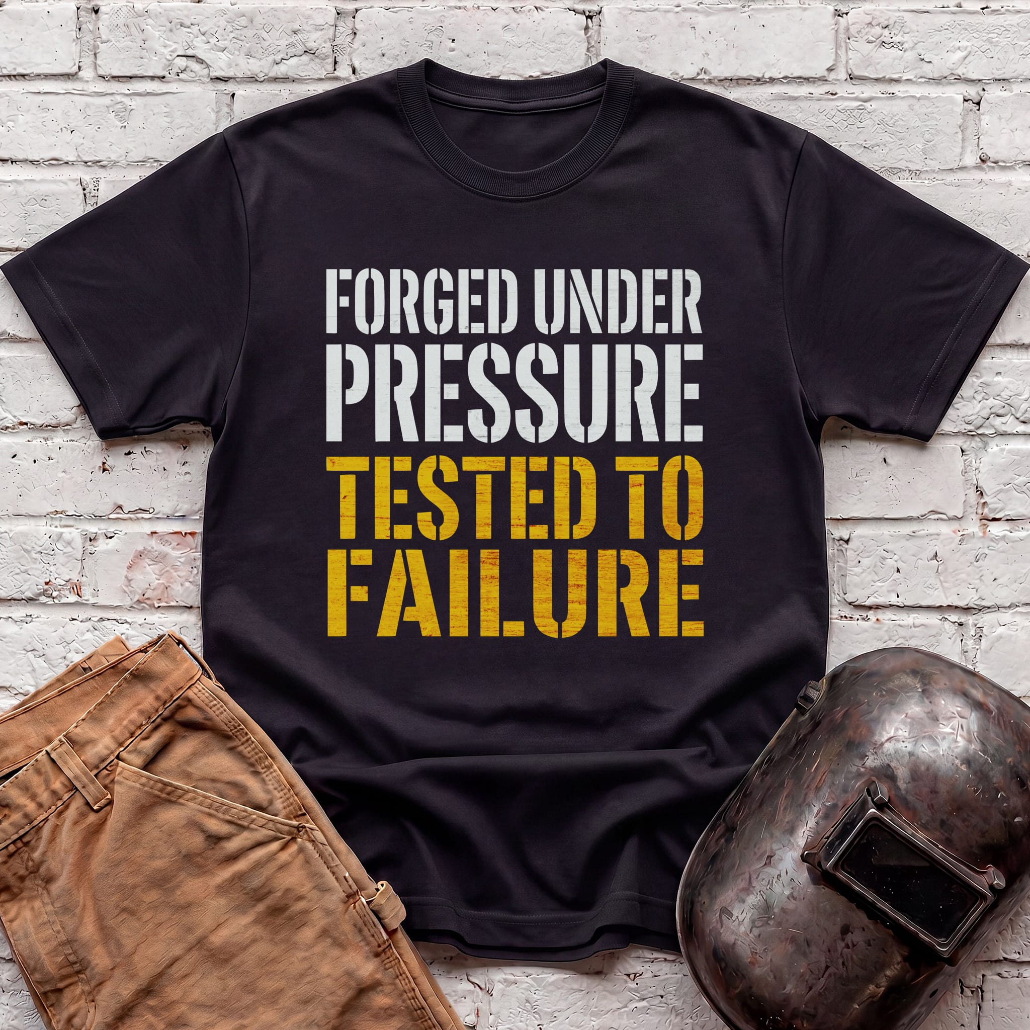 Forged Under Pressure, Tested To Failure T-shirt