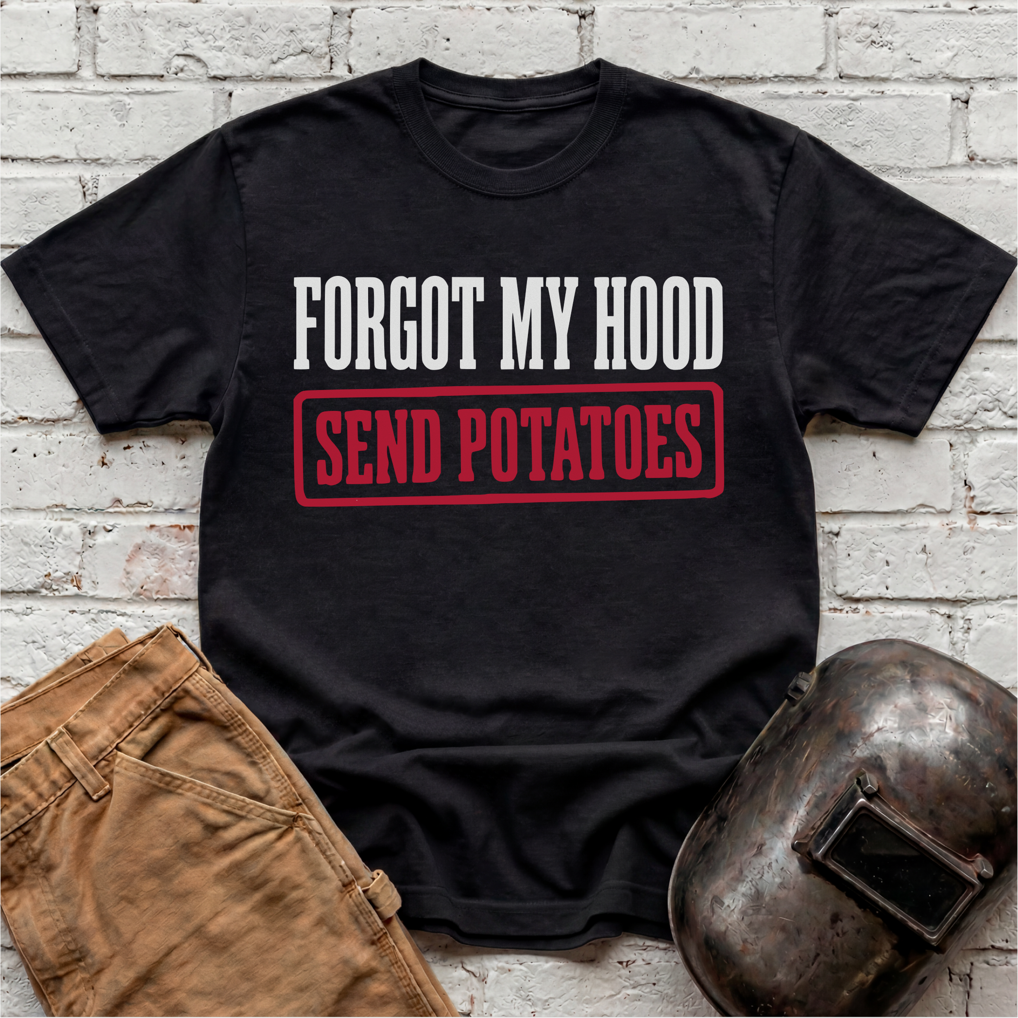 Forgot Hood SEND POTATOES T-shirt