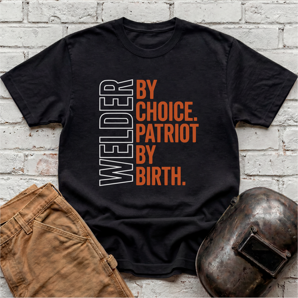 Welder by Choice. Patriot by Birth T-shirt