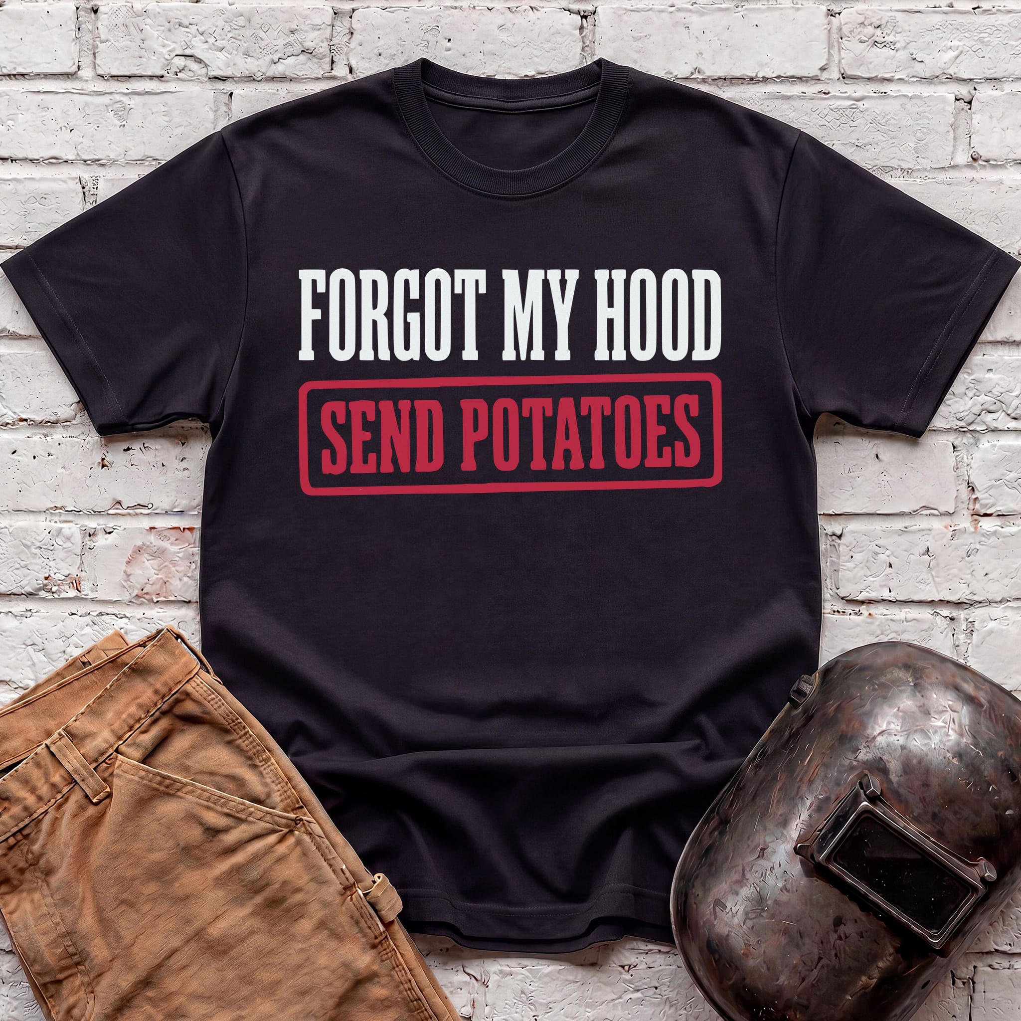 Forgot Hood SEND POTATOES T-shirt
