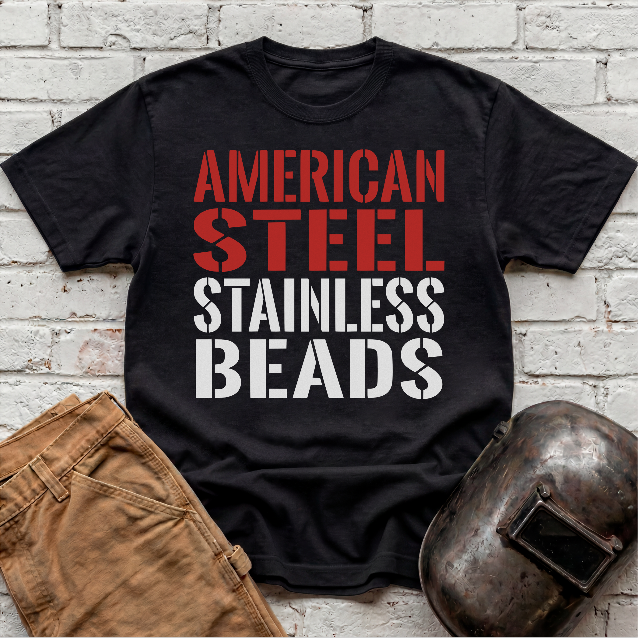 American Steel Stainless Beads T-shirt