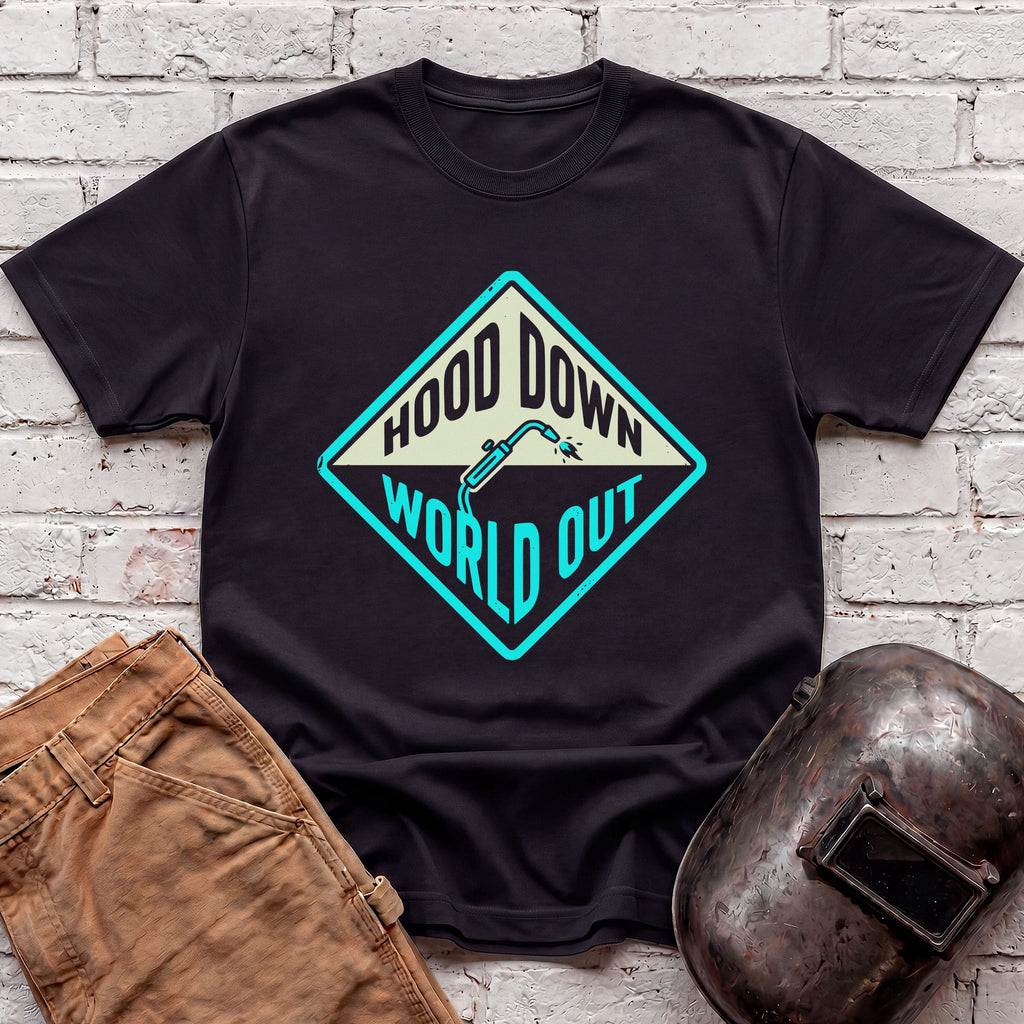 HOOD DOWN WORLD OUT T-shirt