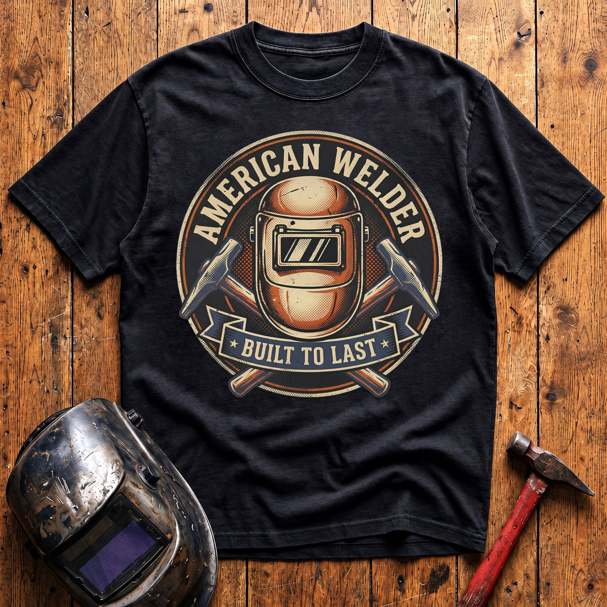 American Welder Built To Last T-shirt