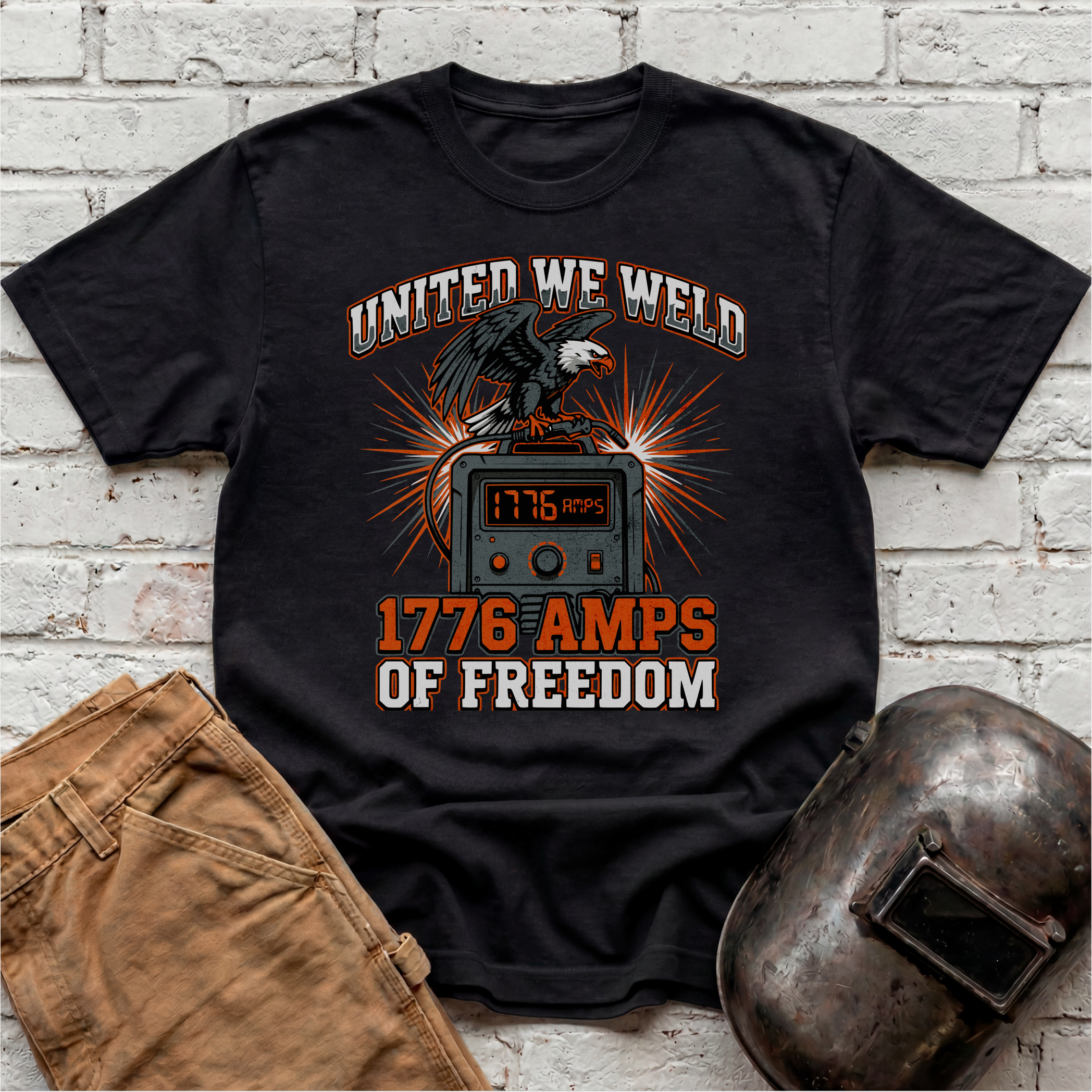 United We Weld, 1776 Amps of Freedom T-shirt