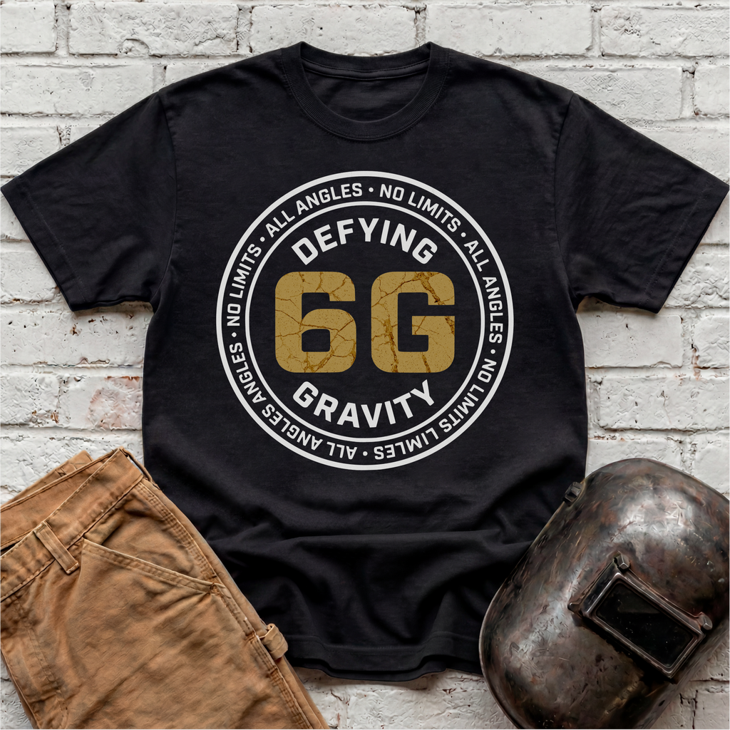 6G ALL ANGLES NO LIMITS DEFYING GRAVITY Badge T-shirt