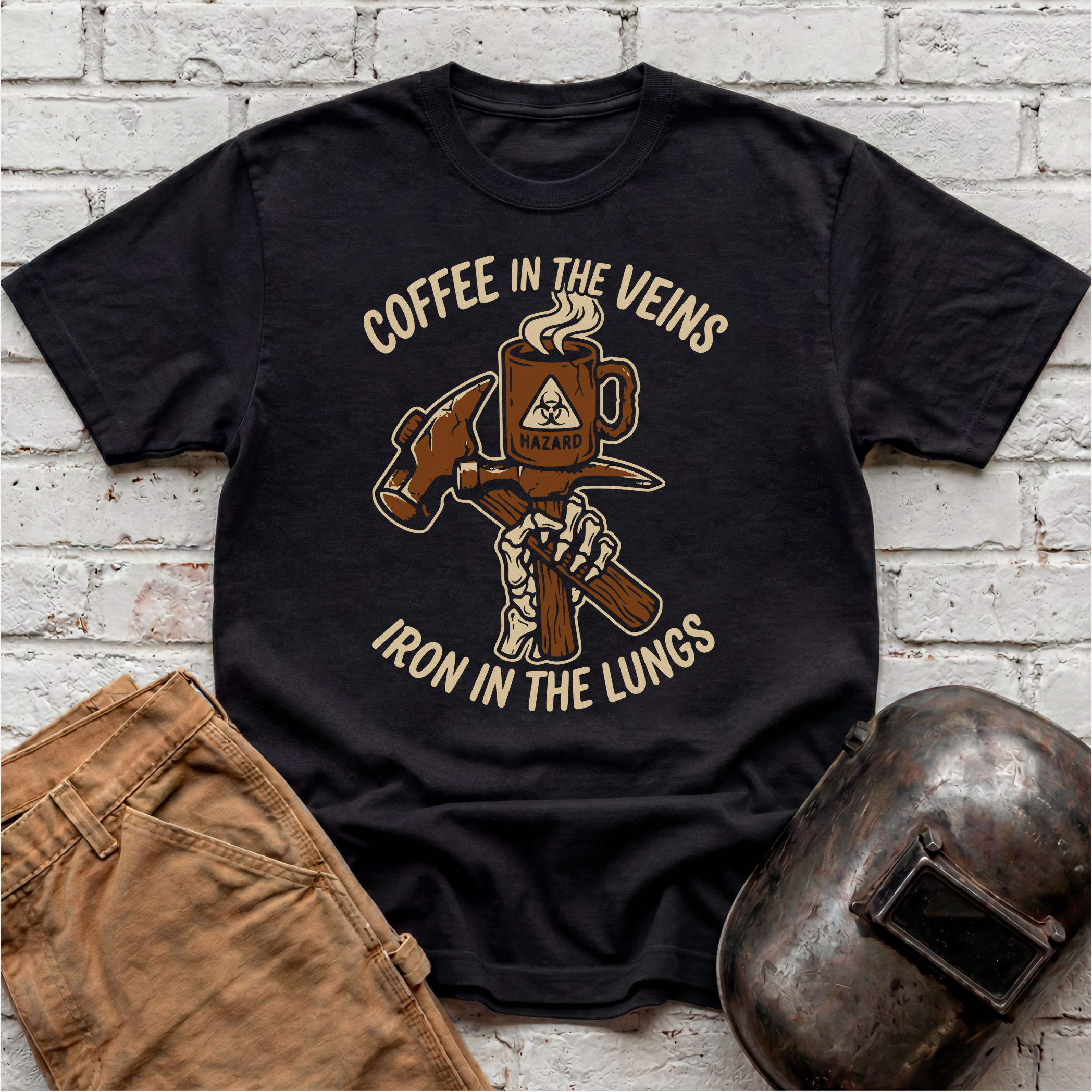 Coffee in the Veins, Iron in the Lungs T-shirt