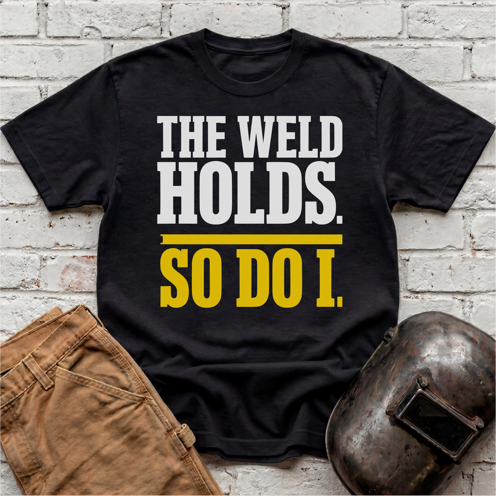 THE WELD HOLDS. So Do I. T-shirt