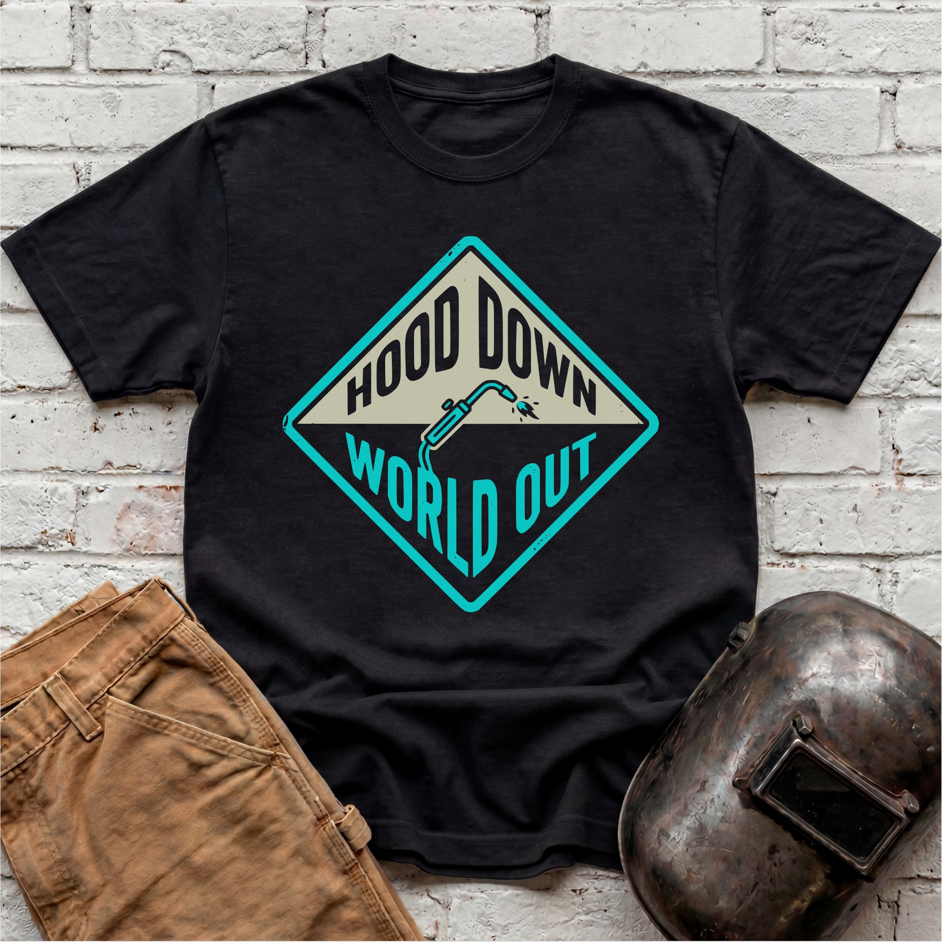 HOOD DOWN WORLD OUT T-shirt