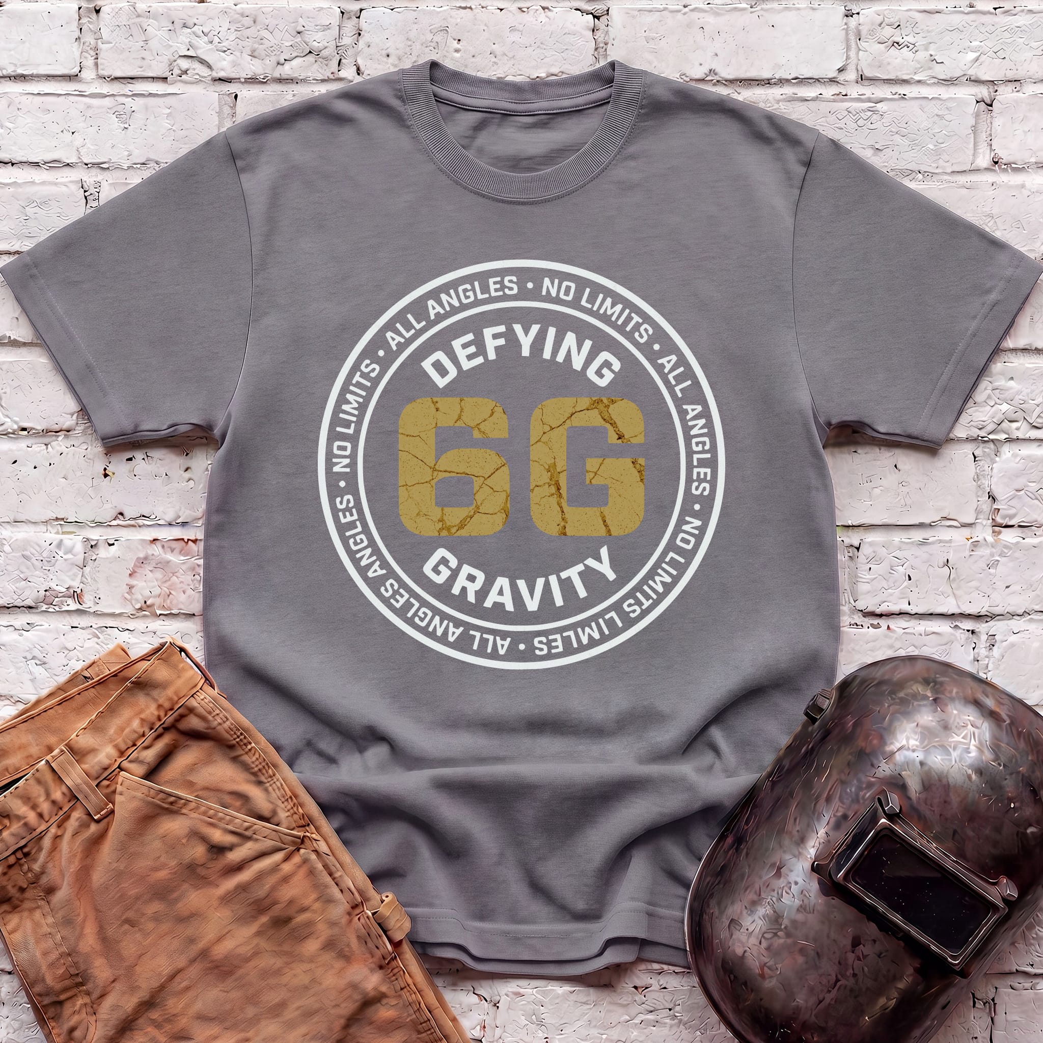 6G ALL ANGLES NO LIMITS DEFYING GRAVITY Badge T-shirt