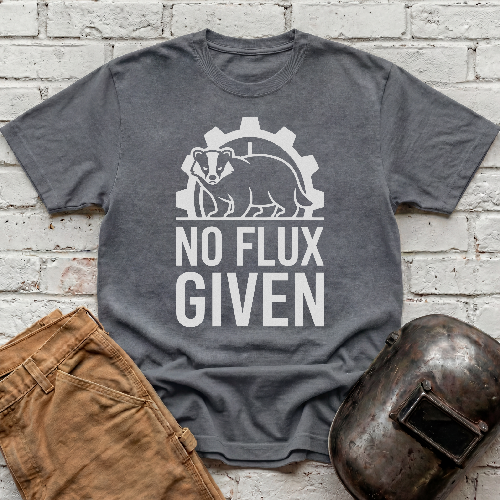 NO FLUX GIVEN Badger T-shirt