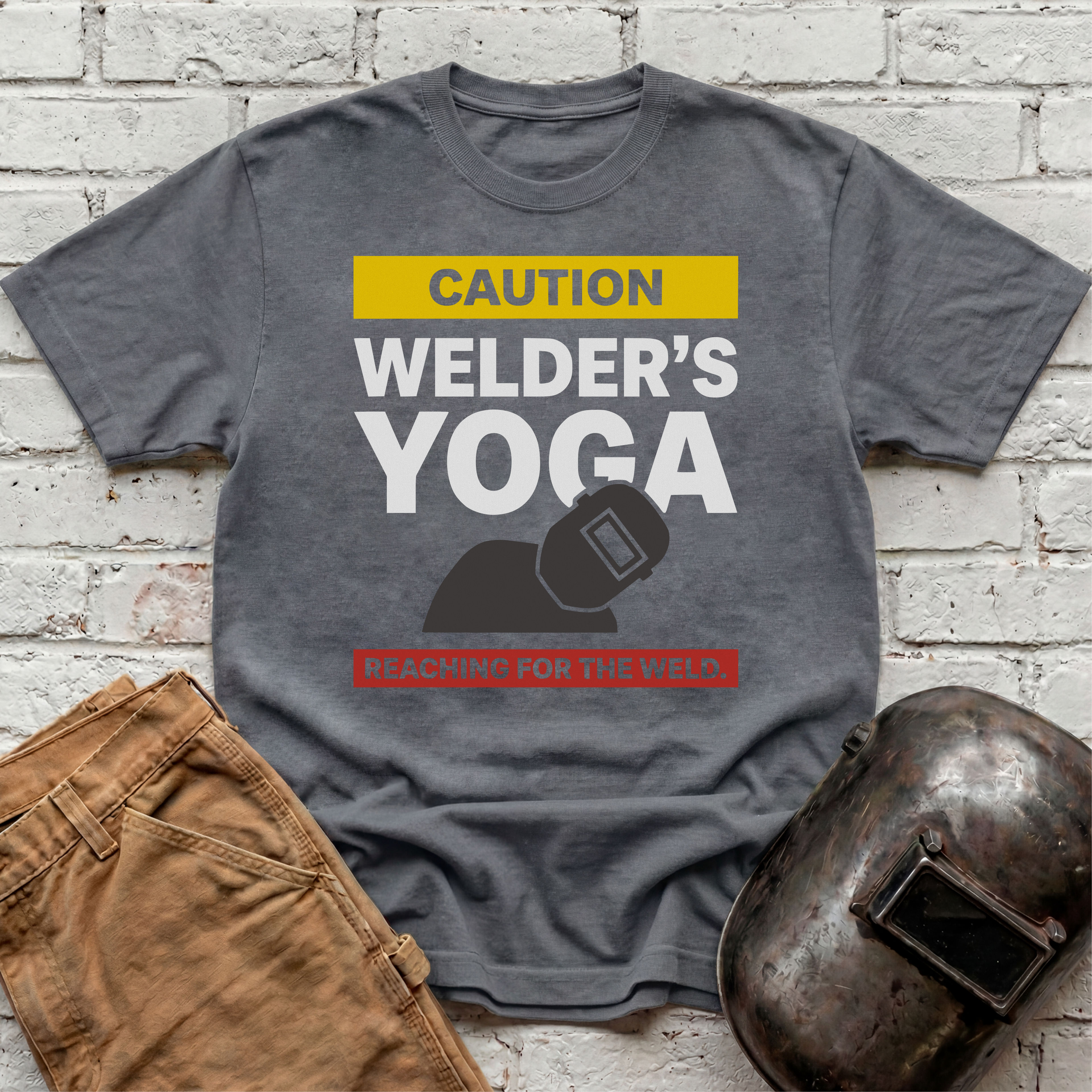 WELDER'S YOGA Caution T-shirt