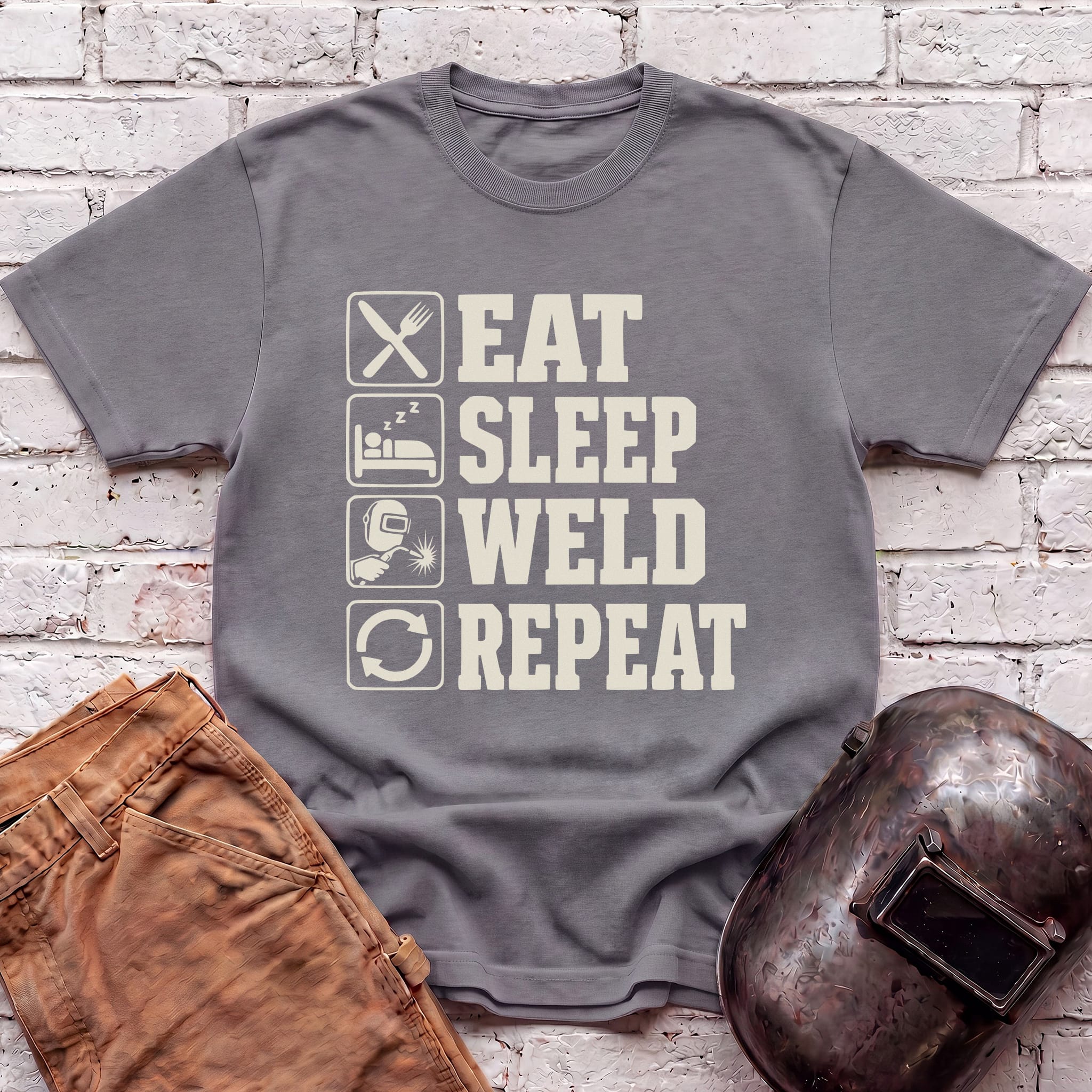 Eat. Sleep. WELD. Repeat. T-shirt