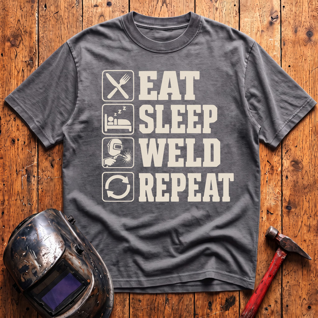 Eat. Sleep. WELD. Repeat. T-shirt