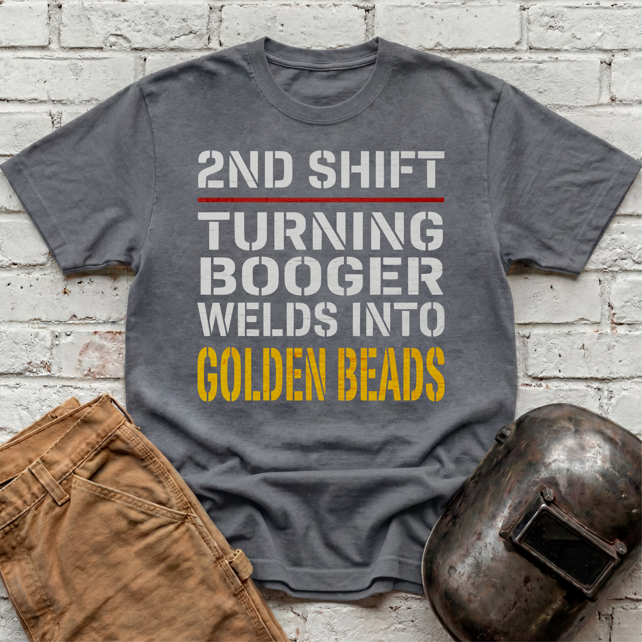 2nd SHIFT Golden BEADS T-shirt