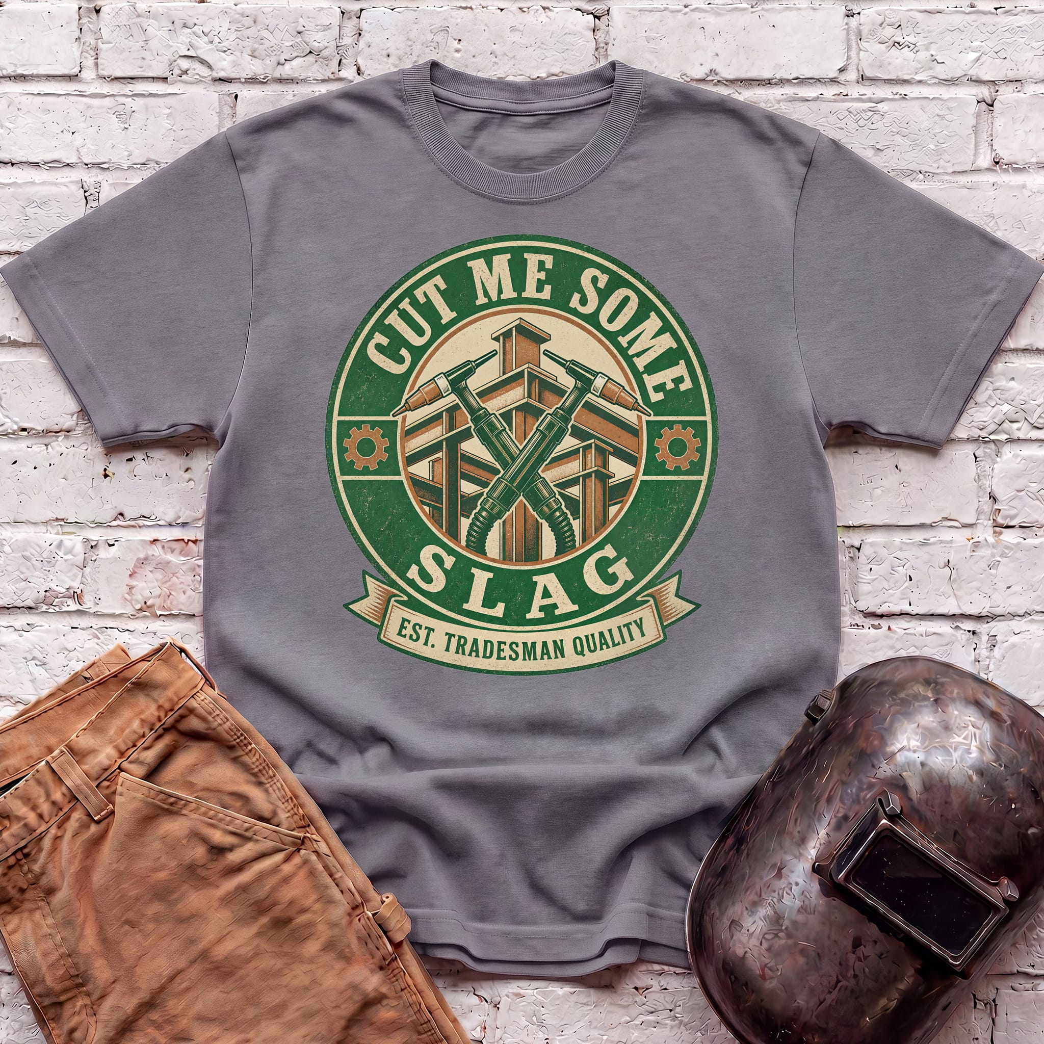 Cut Me Some Slag badge T-shirt