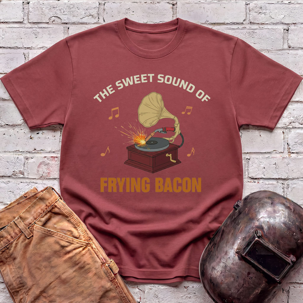 Gramophone Frying Bacon T-shirt