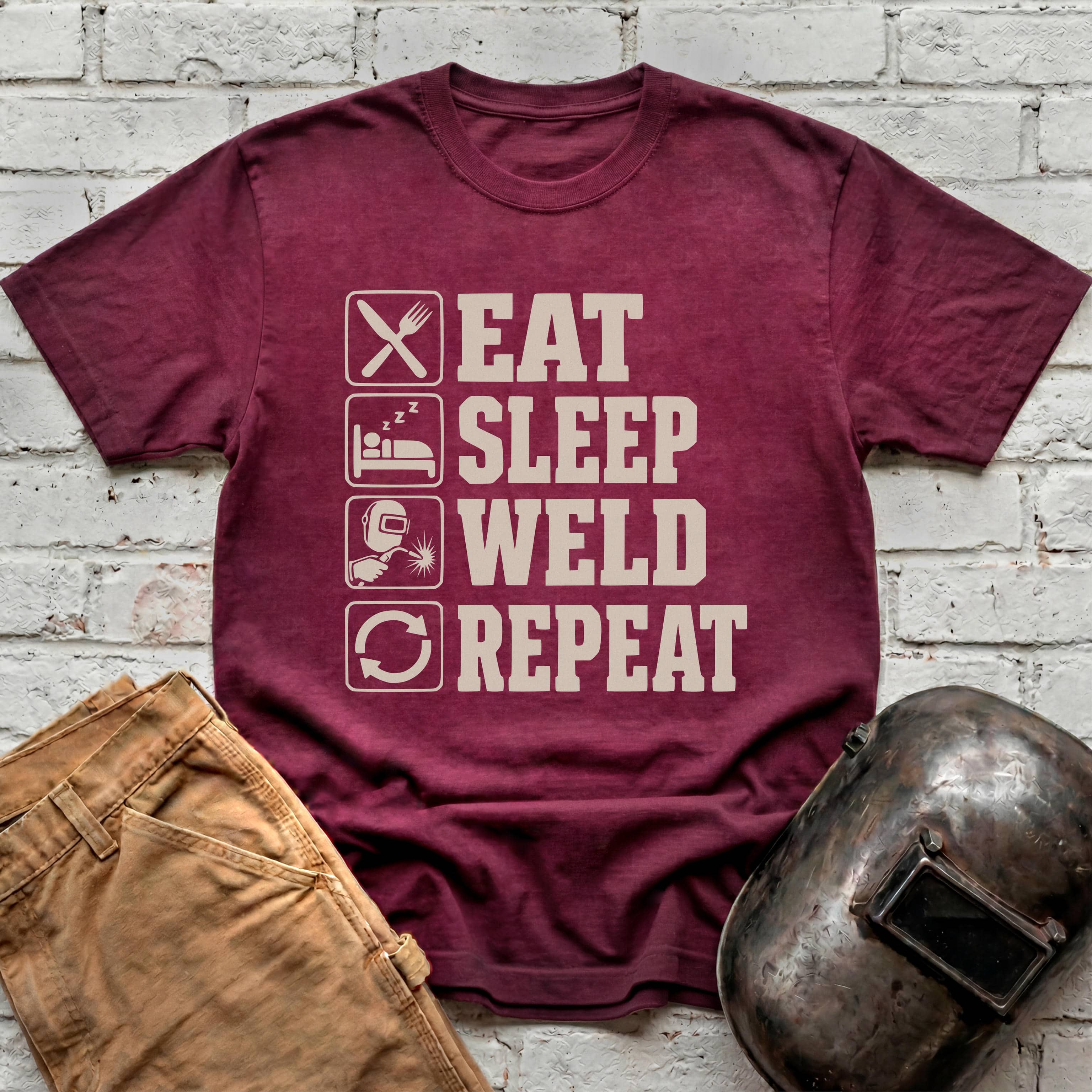 Eat. Sleep. WELD. Repeat. T-shirt