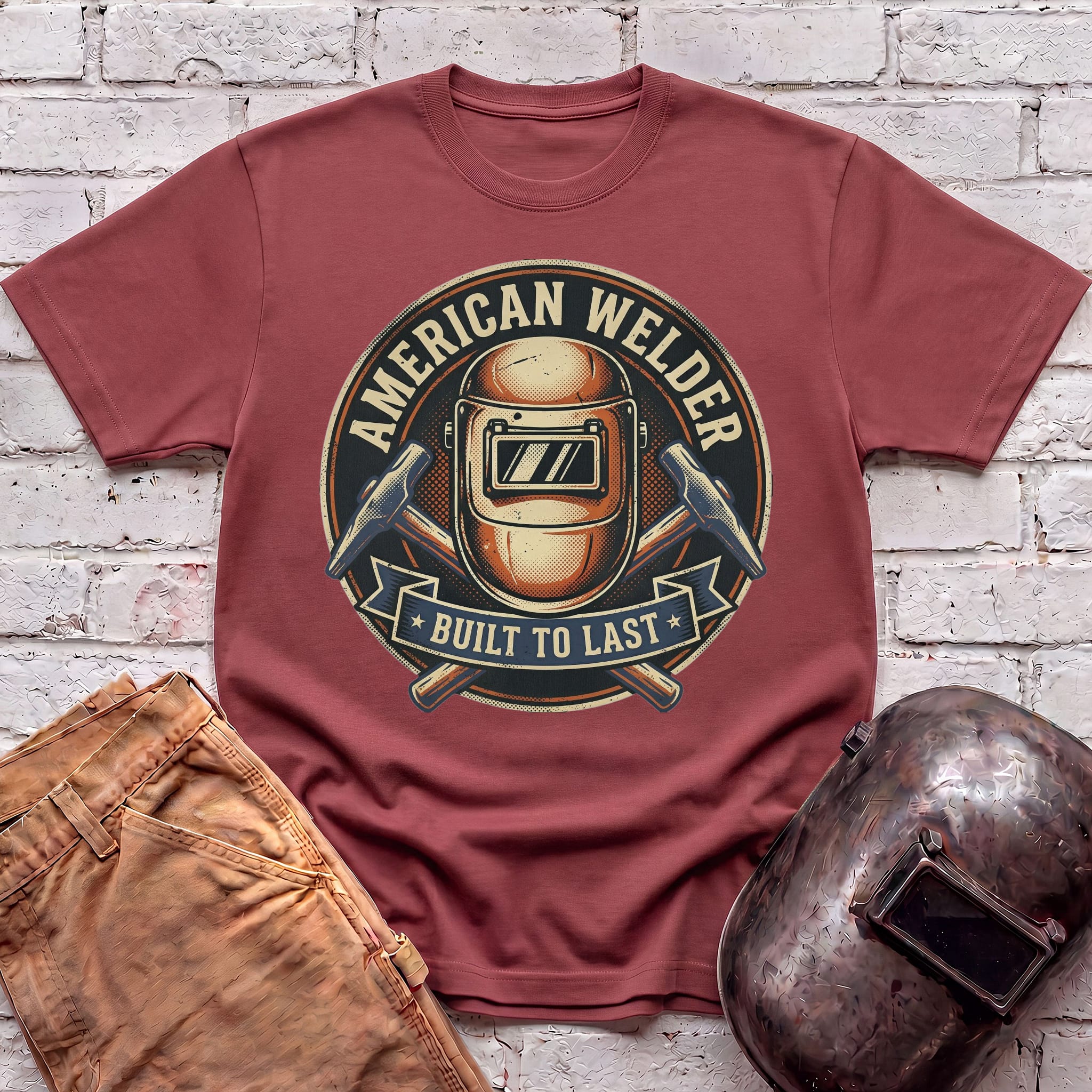 American Welder Built To Last T-shirt