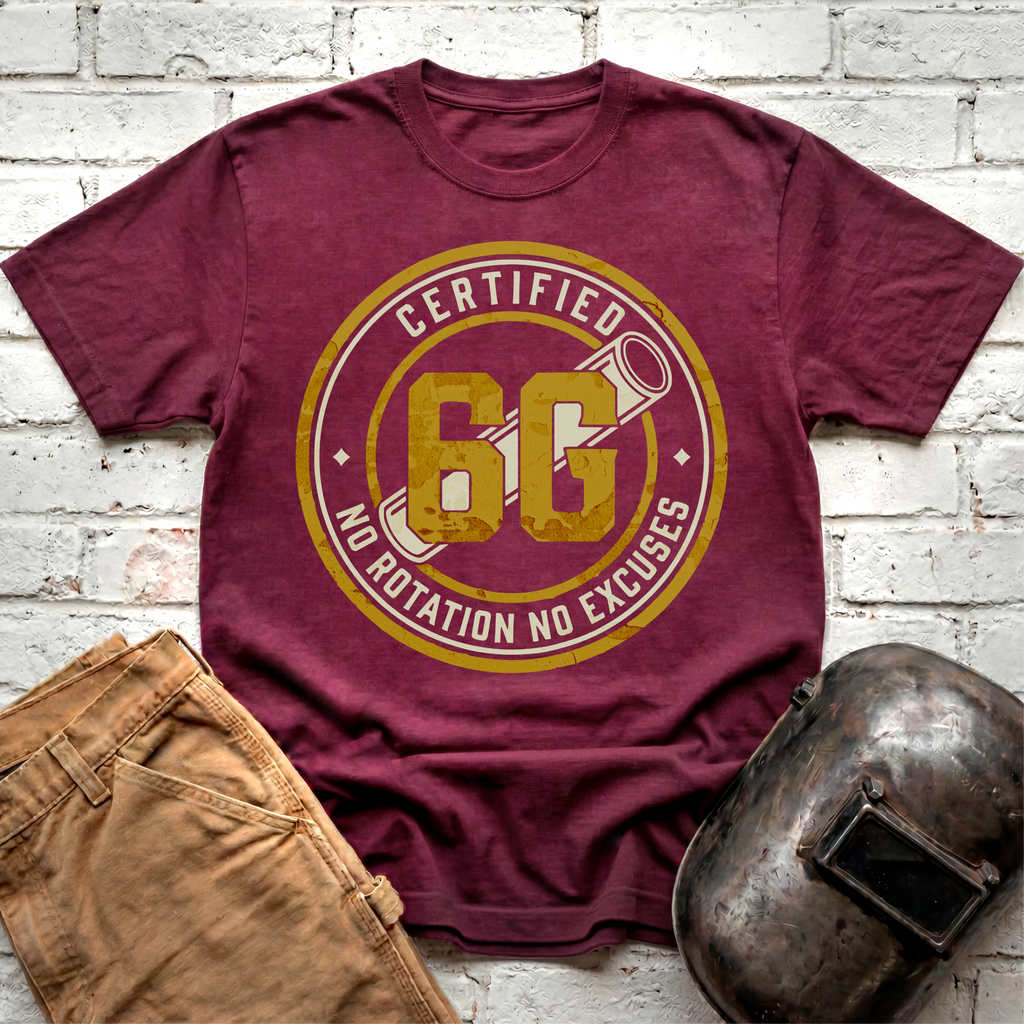 6G NO ROTATION NO EXCUSES Badge T-shirt