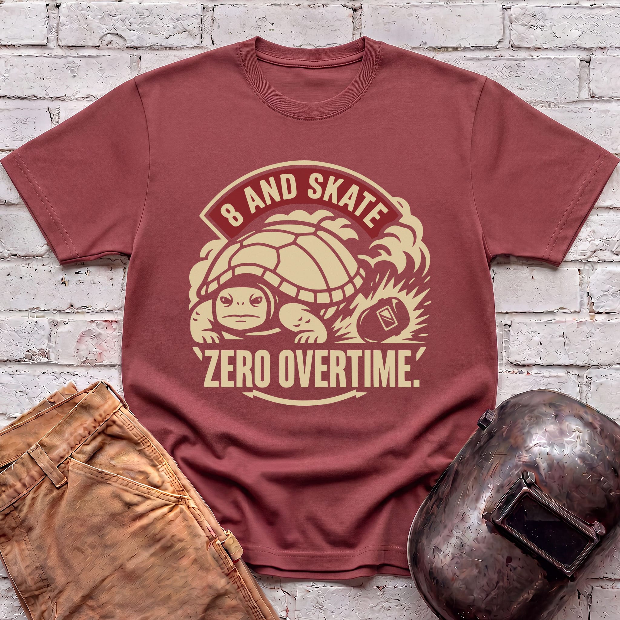 8 AND SKATE Zero Overtime Turtle T-shirt