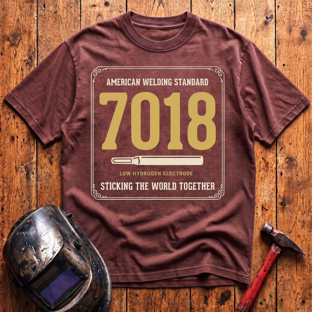 Sticking world with 7018 T-shirt