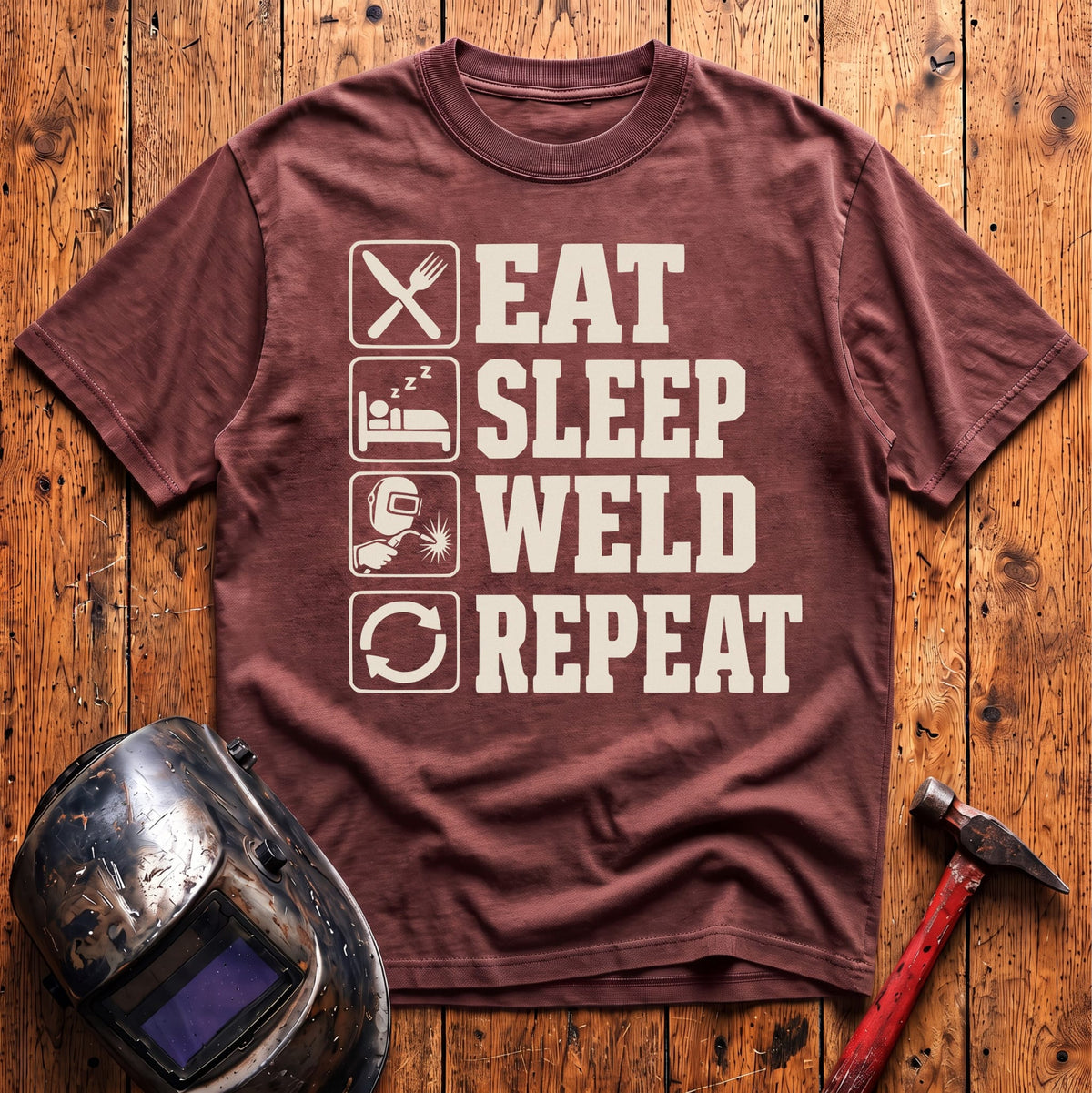 Eat. Sleep. WELD. Repeat. T-shirt