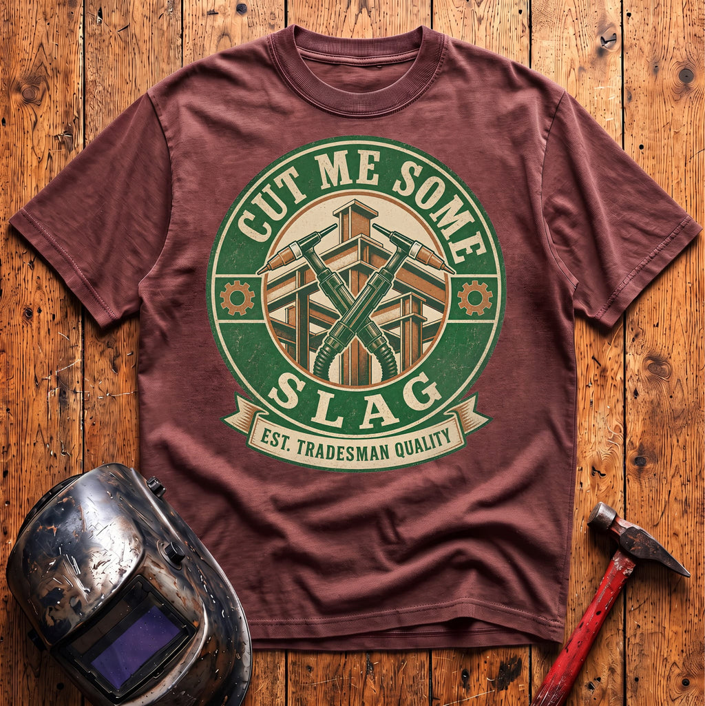 Cut Me Some Slag badge T-shirt
