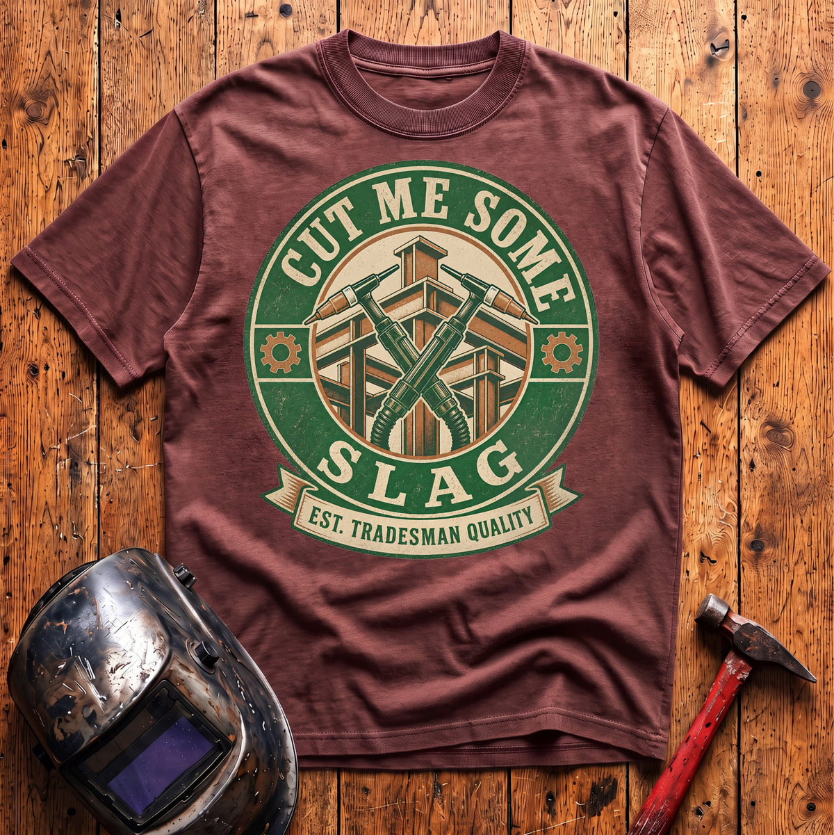 Cut Me Some Slag badge T-shirt