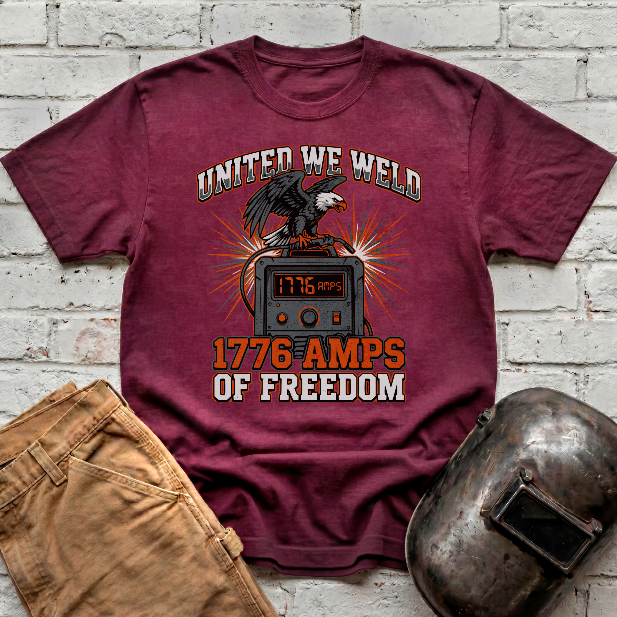 United We Weld, 1776 Amps of Freedom T-shirt