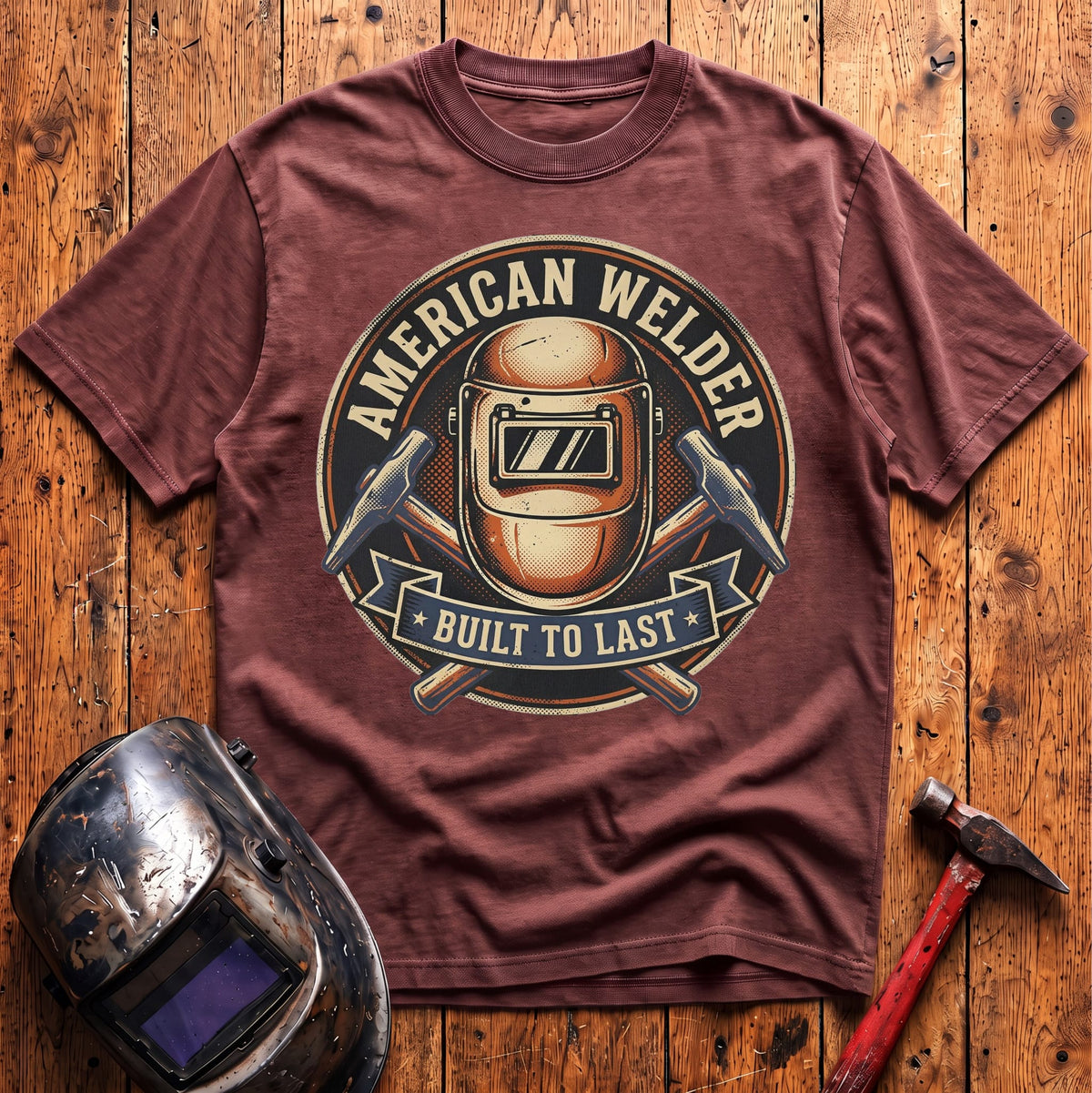 American Welder Built To Last T-shirt
