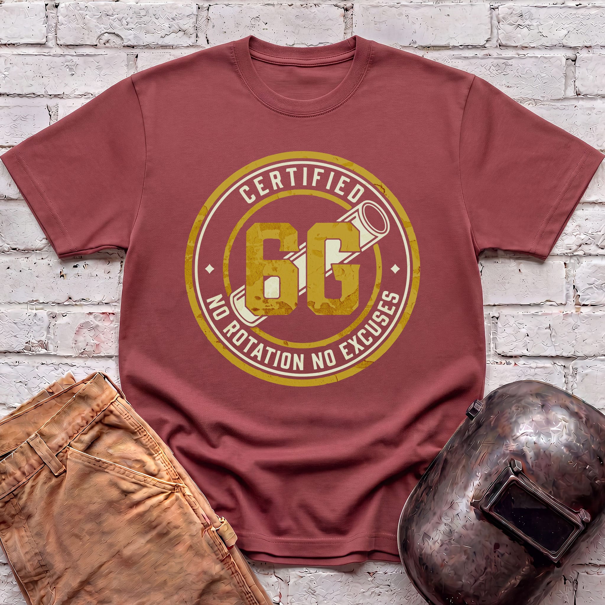 6G NO ROTATION NO EXCUSES Badge T-shirt