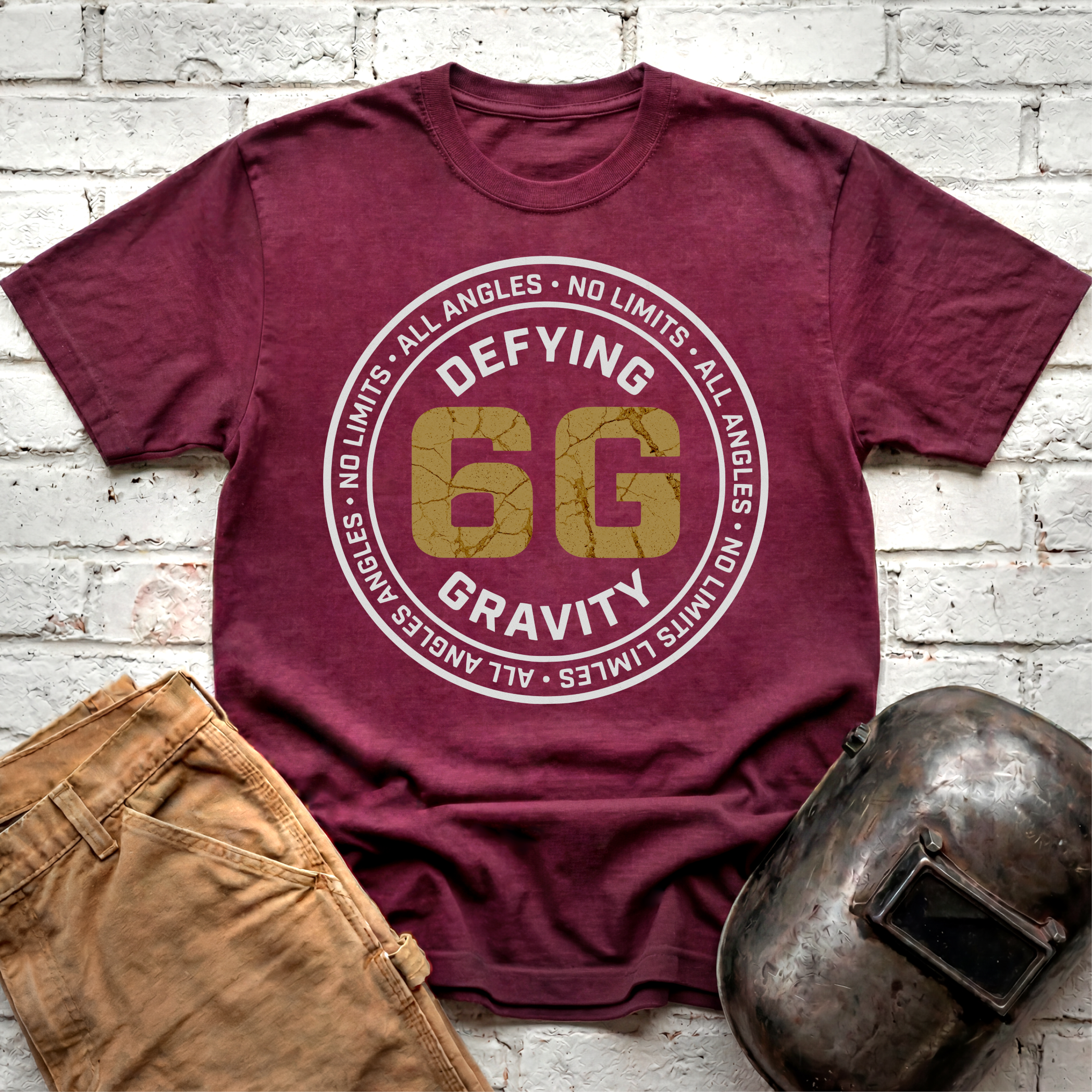 6G ALL ANGLES NO LIMITS DEFYING GRAVITY Badge T-shirt