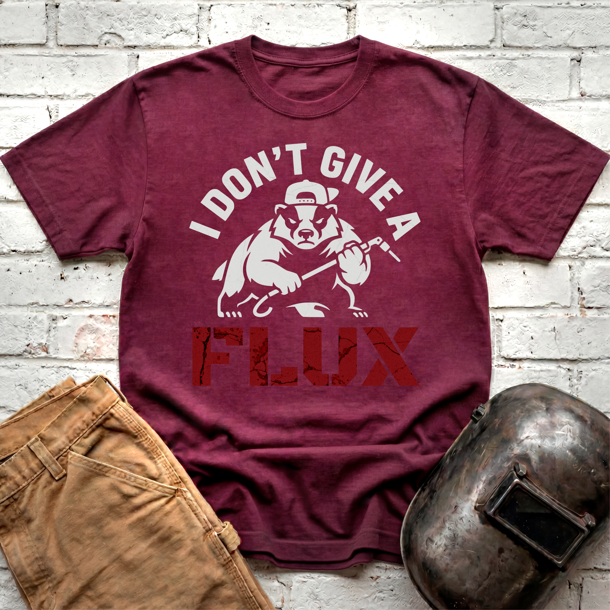 I DON'T GIVE A FLUX badger T-shirt
