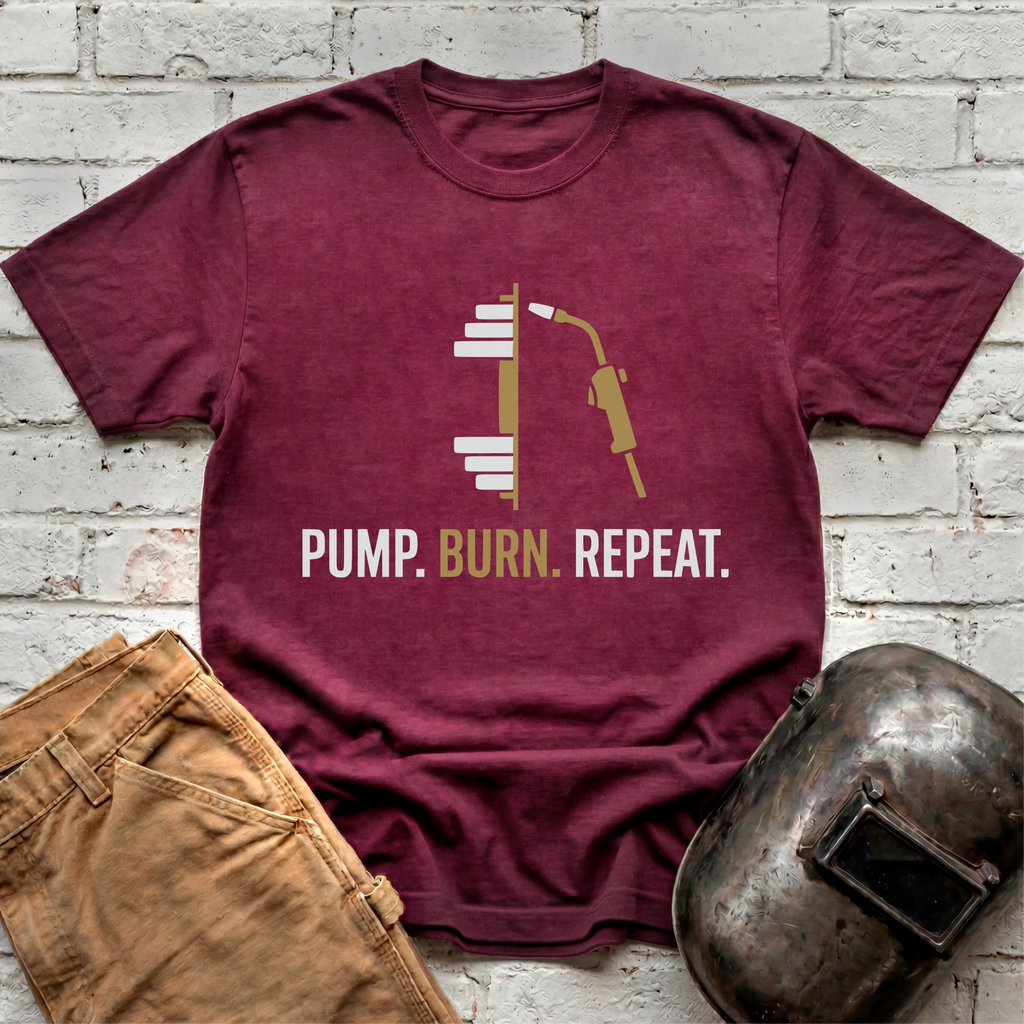 PUMP. BURN. REPEAT. T-shirt