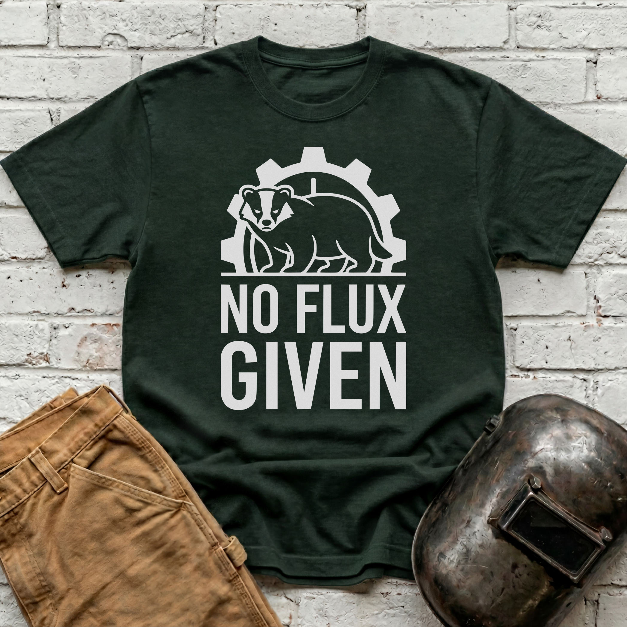 NO FLUX GIVEN Badger T-shirt