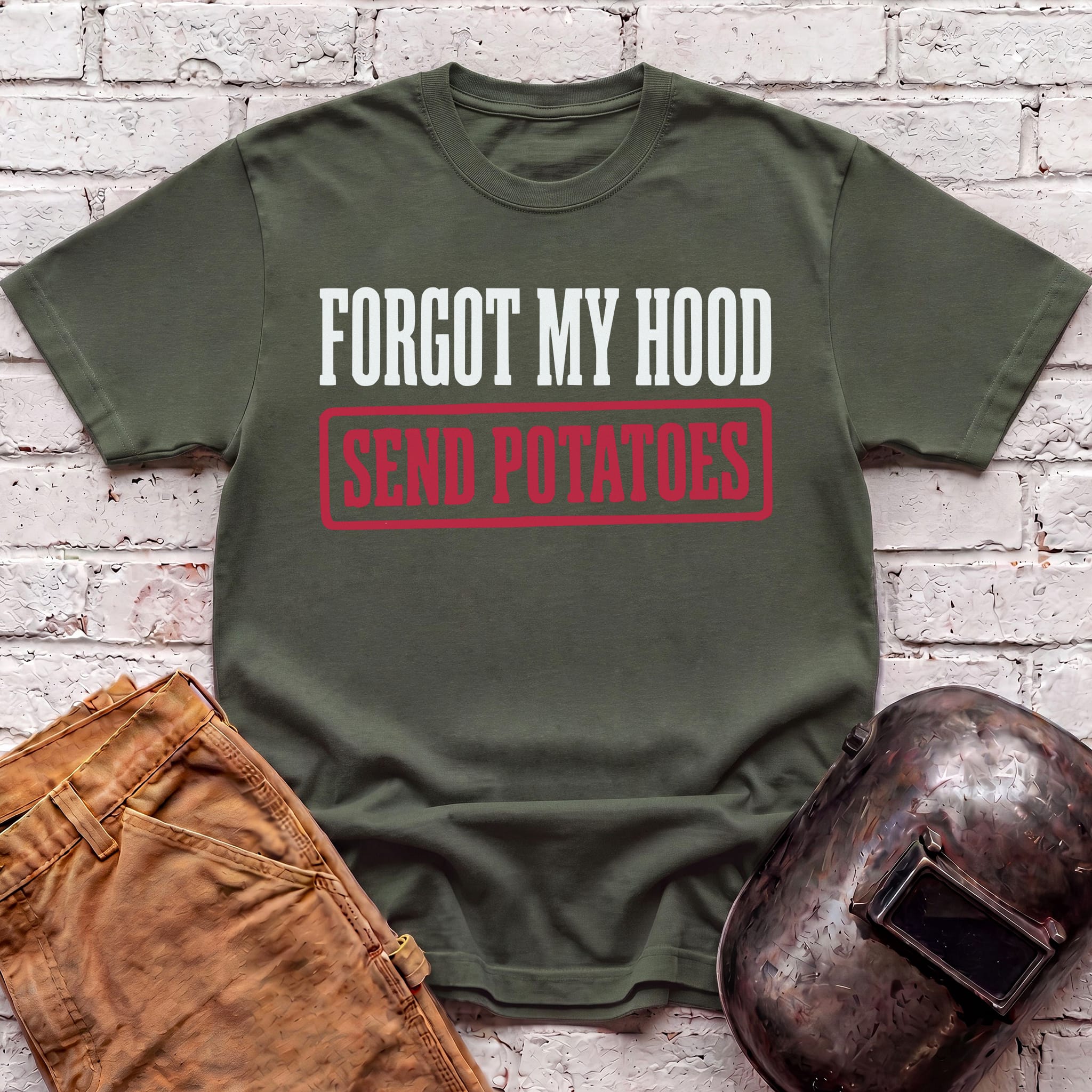 Forgot Hood SEND POTATOES T-shirt