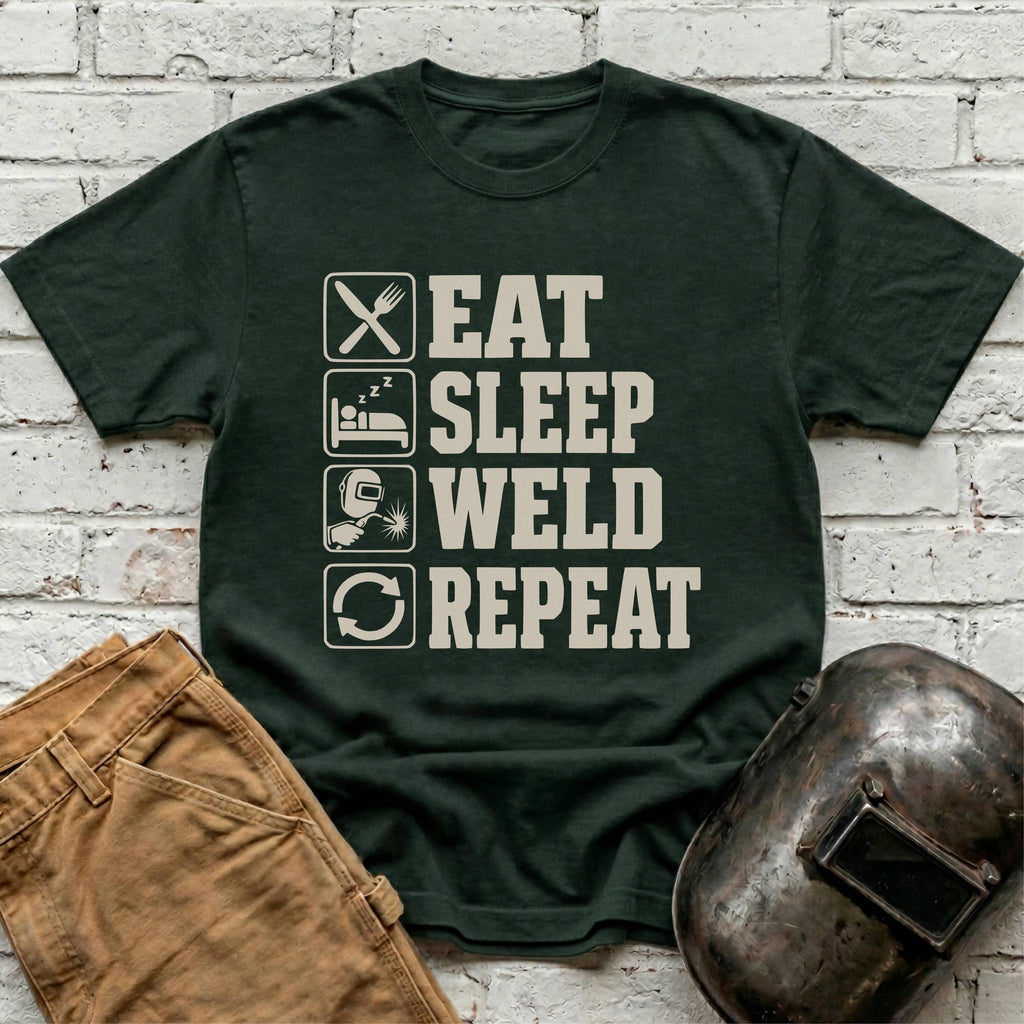 Eat. Sleep. WELD. Repeat. T-shirt